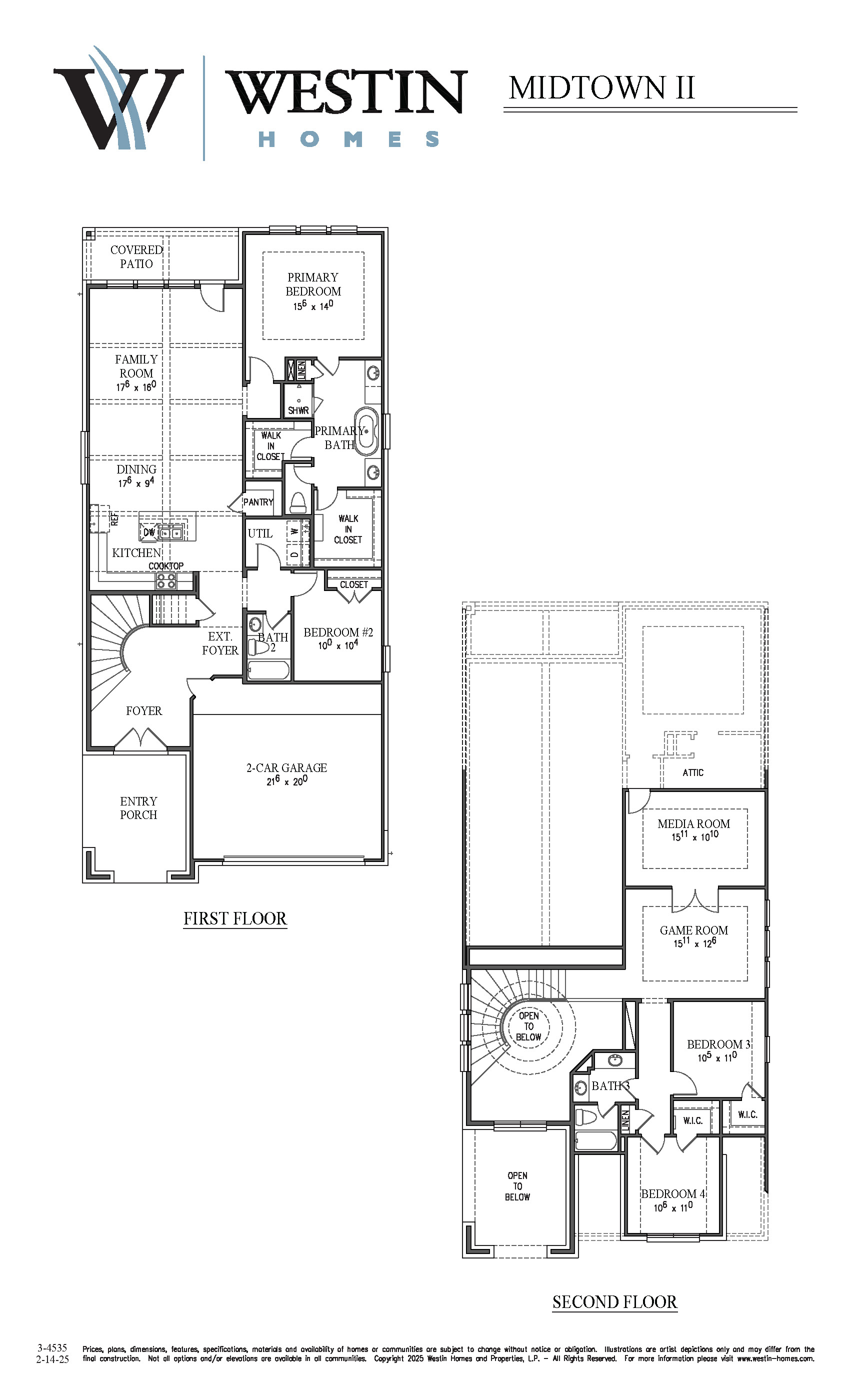 The Midtown II Floor Plan by Westin Homes