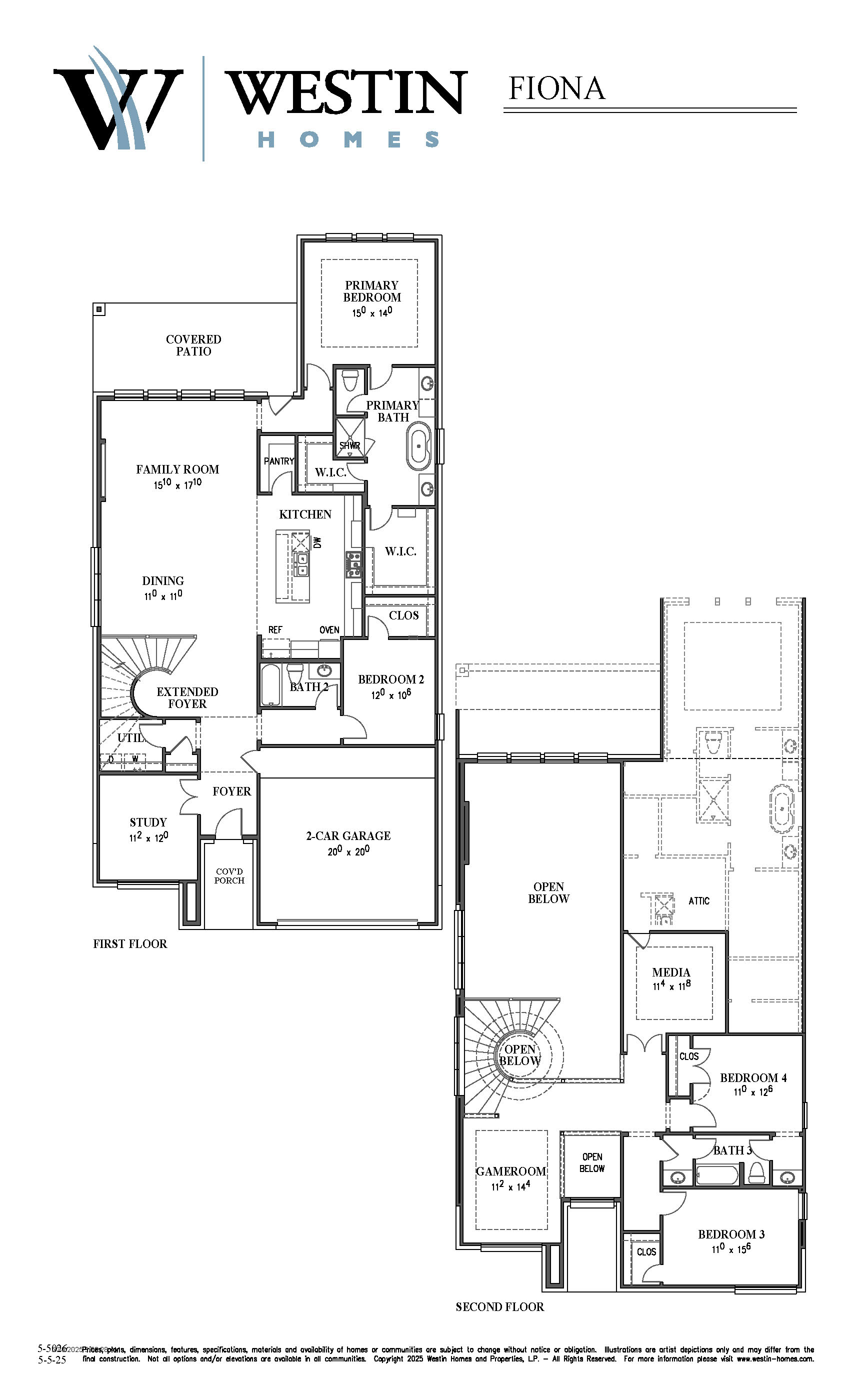 The Fiona Floor Plan by Westin Homes