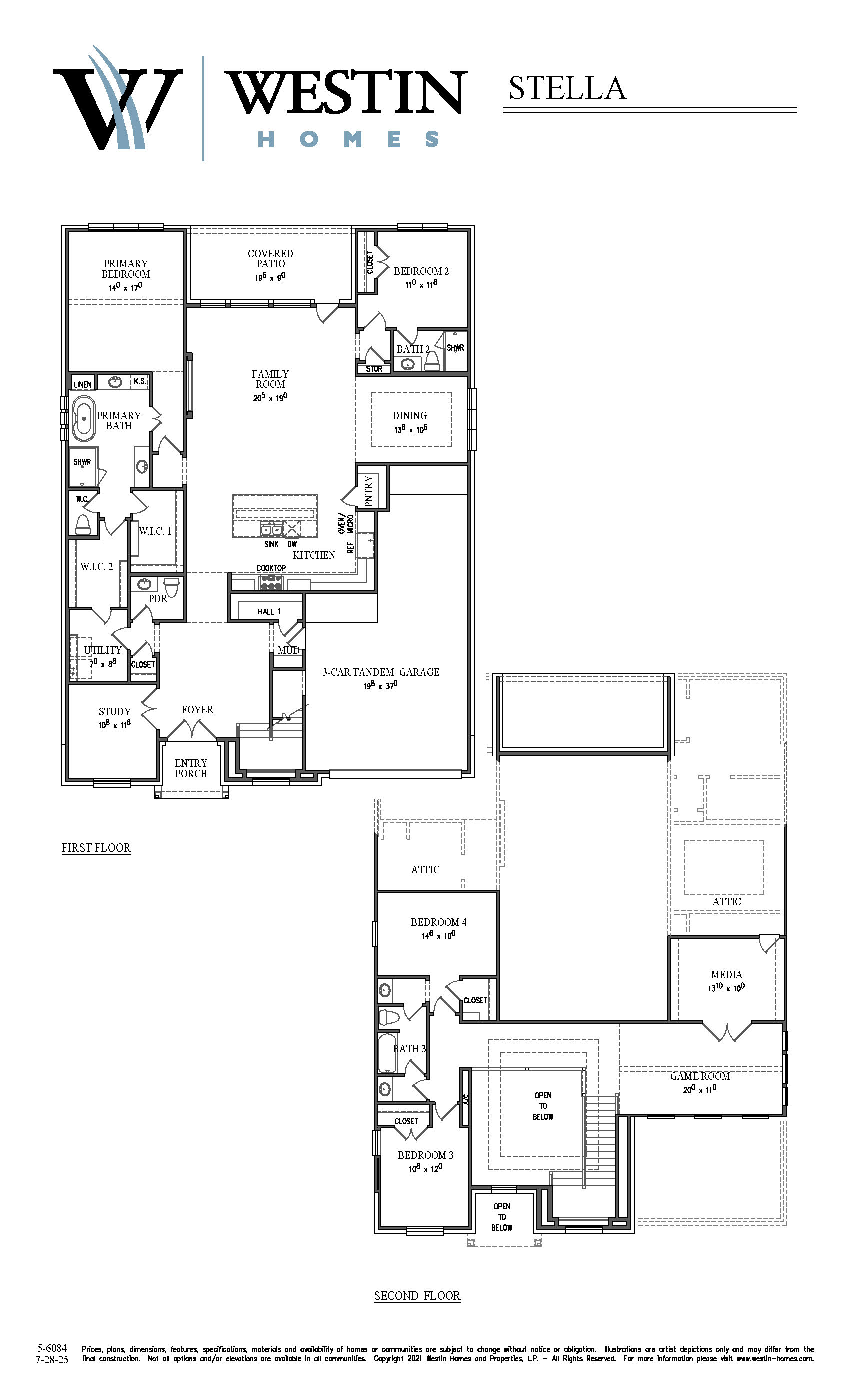 The Stella Floor Plan by Westin Homes