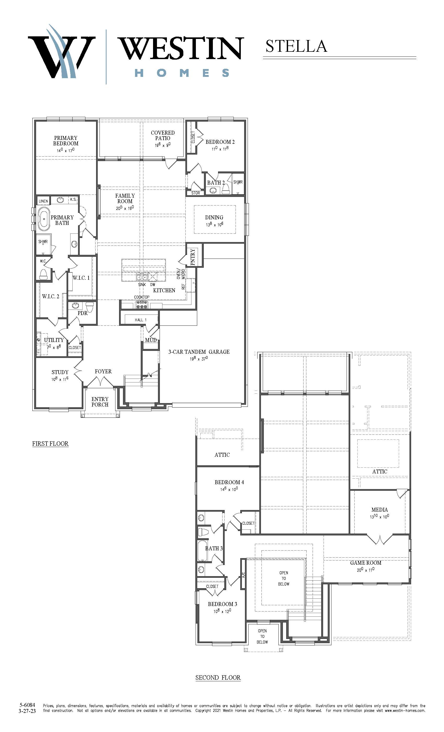 The Stella Floor Plan by Westin Homes