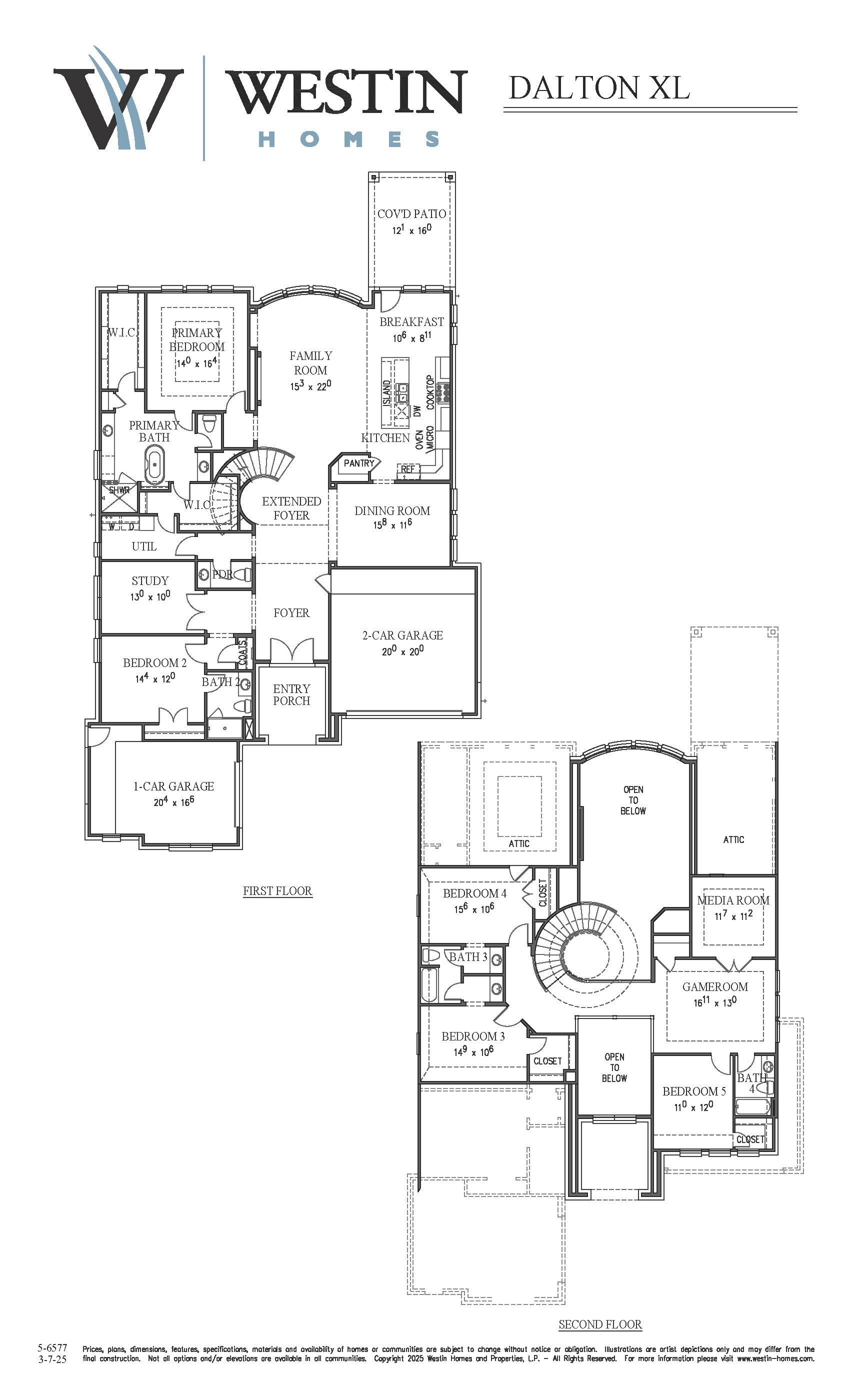 The Dalton XL Floor Plan by Westin Homes