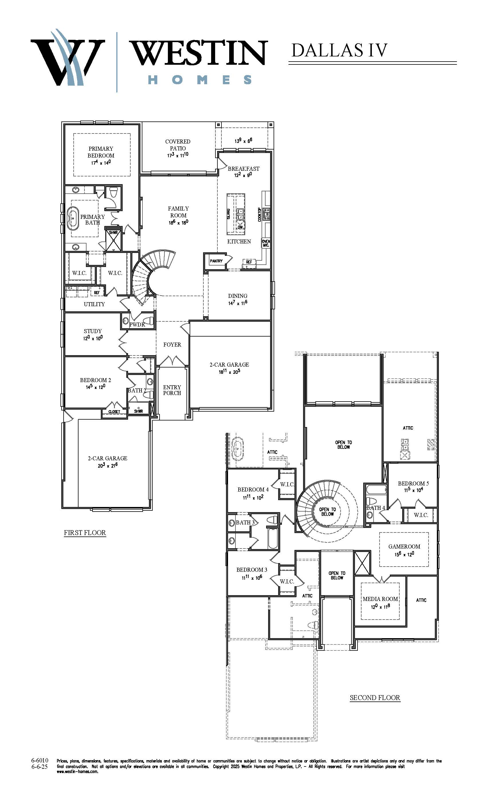 The Dallas IV Floor Plan by Westin Homes