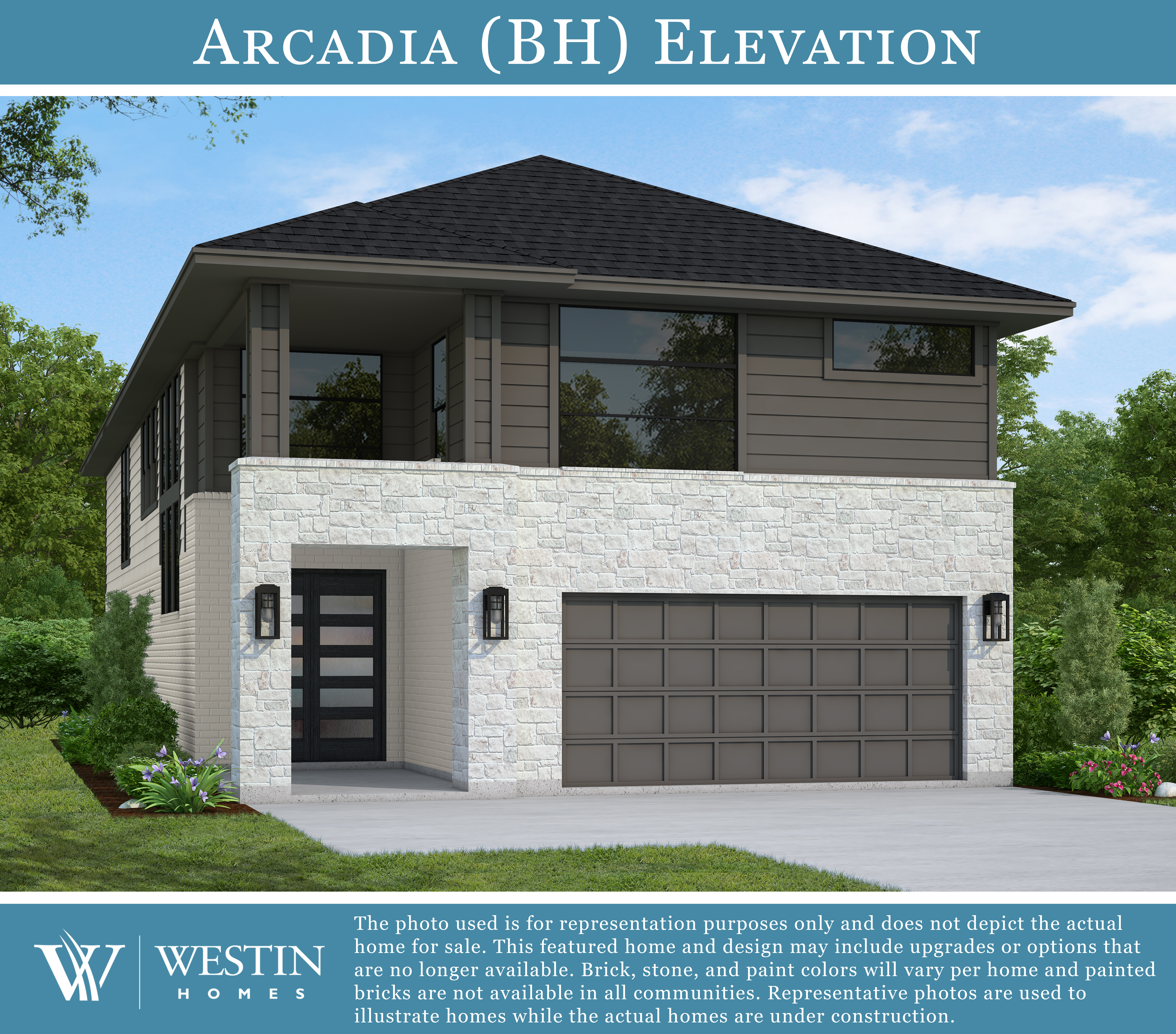 The Arcadia Elevation BH by Westin Homes