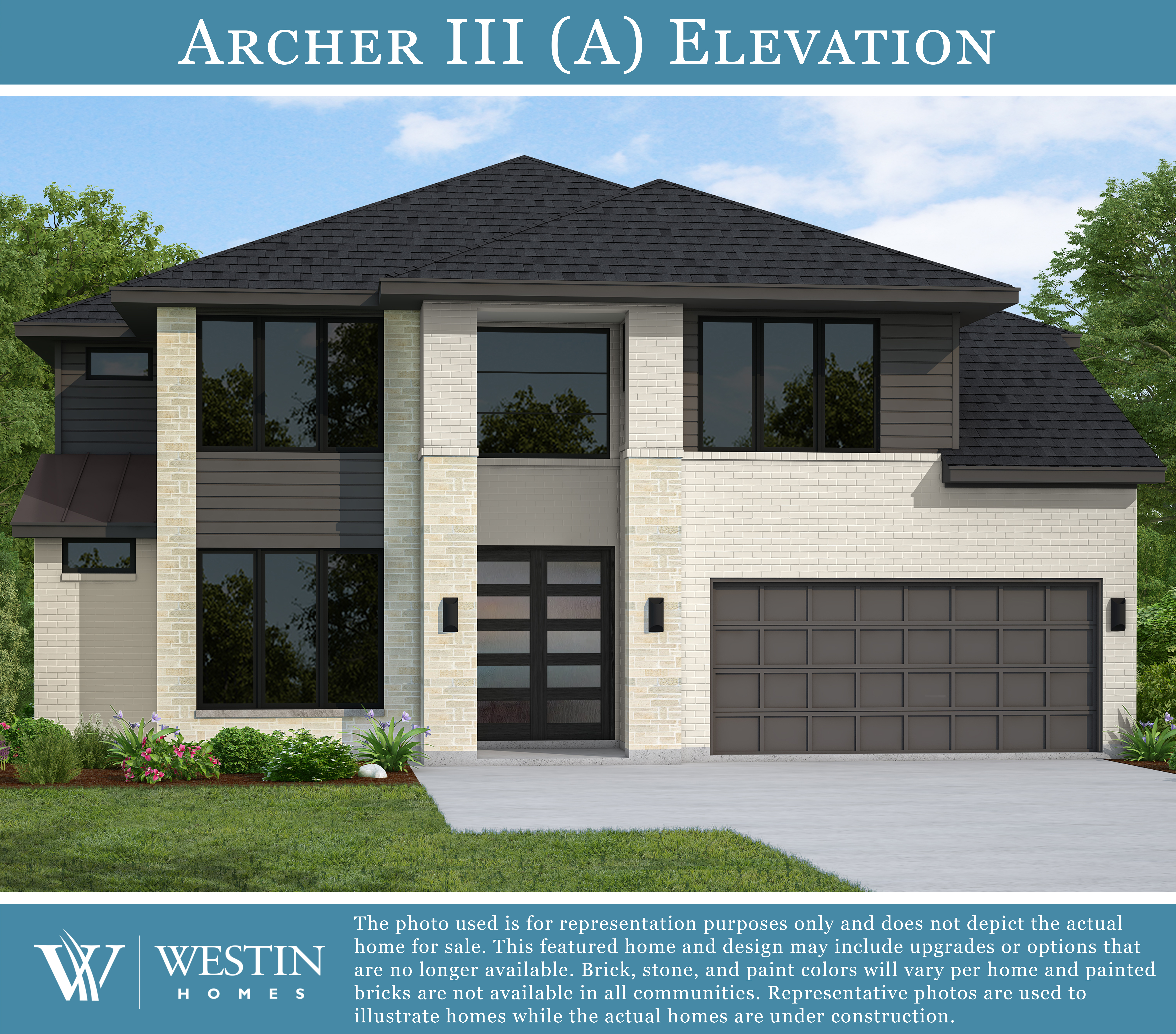 The Archer III Elevation A by Westin Homes
