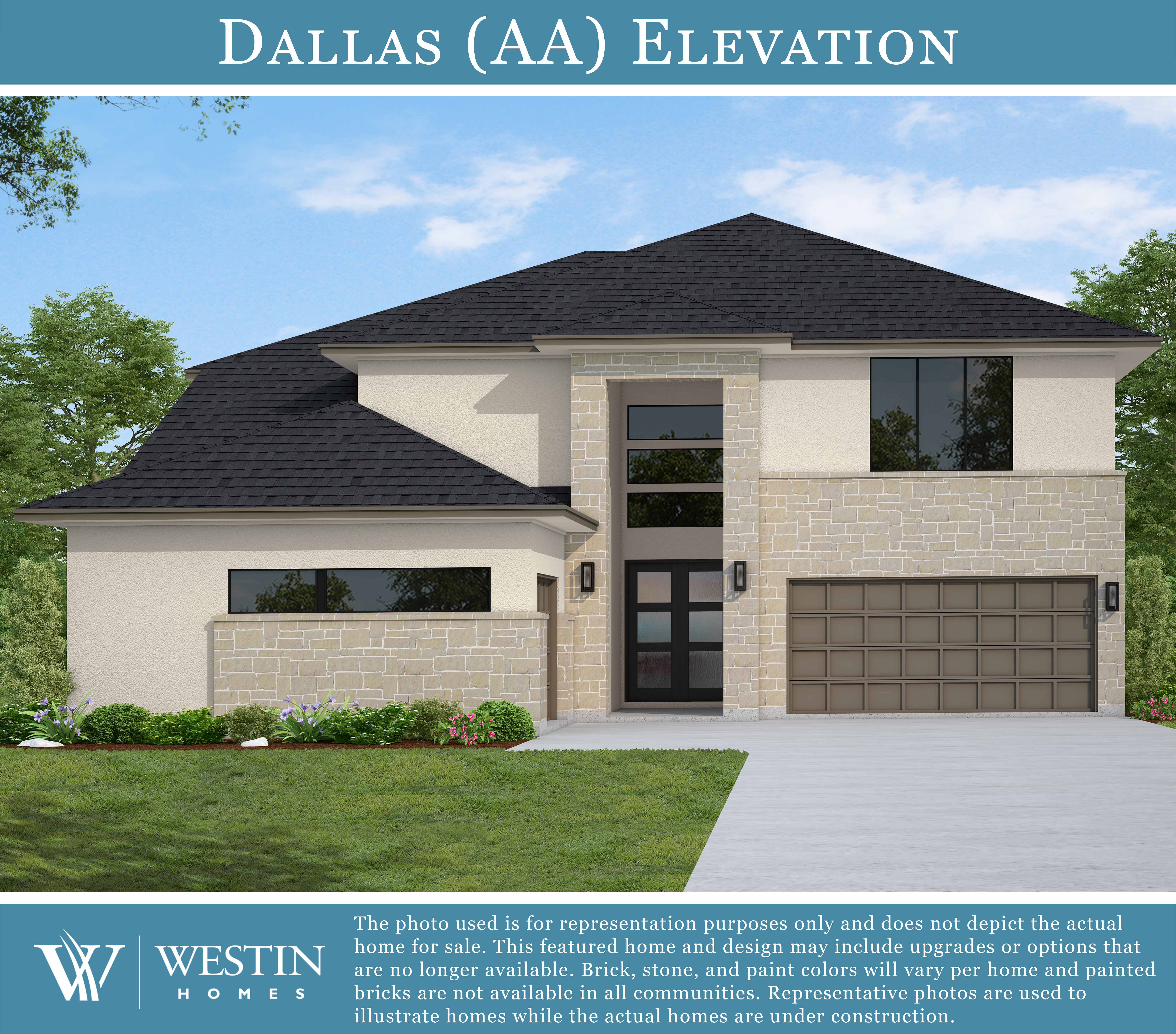 The Dallas Elevation AA by Westin Homes