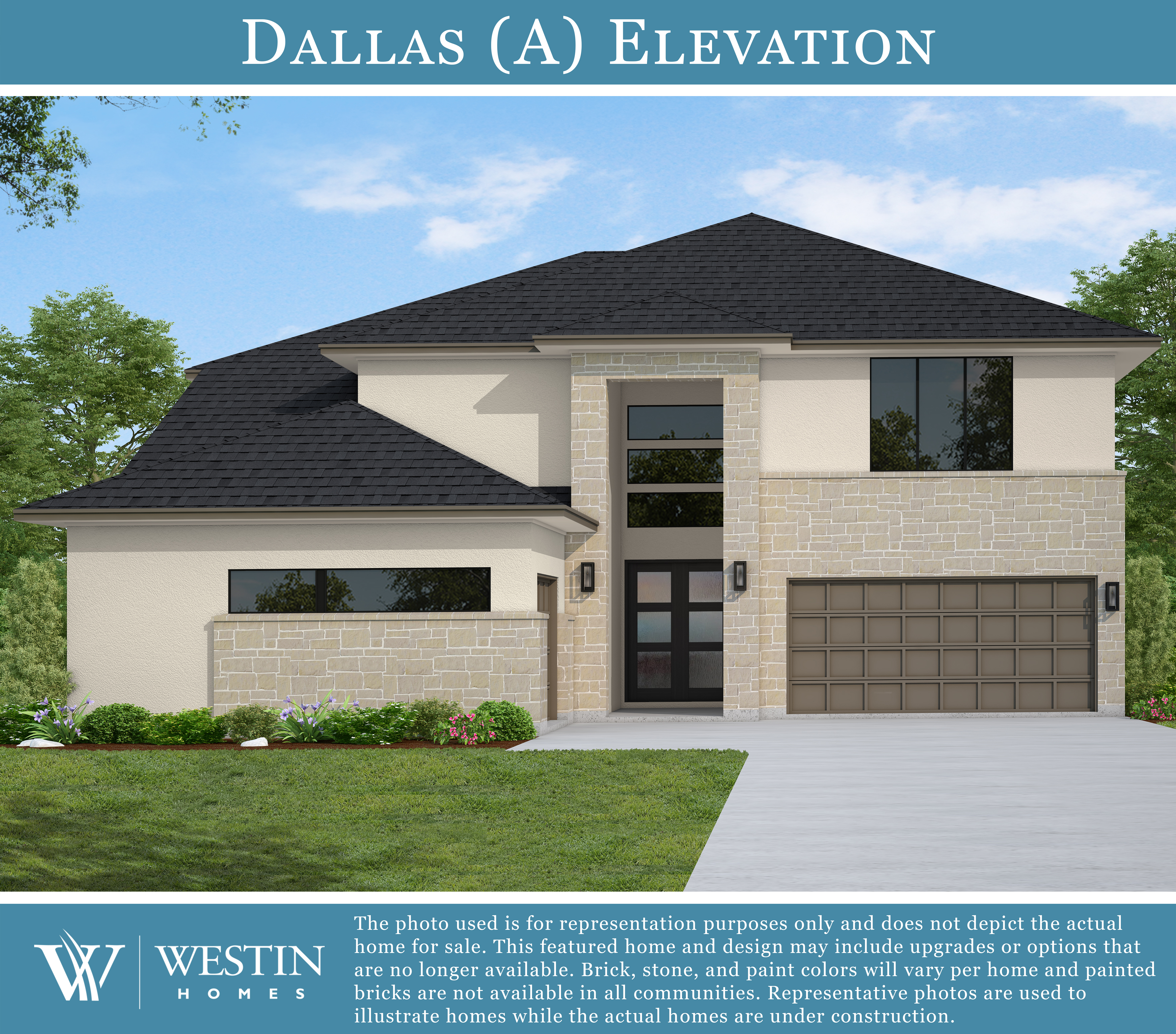 The Dallas Elevation A by Westin Homes