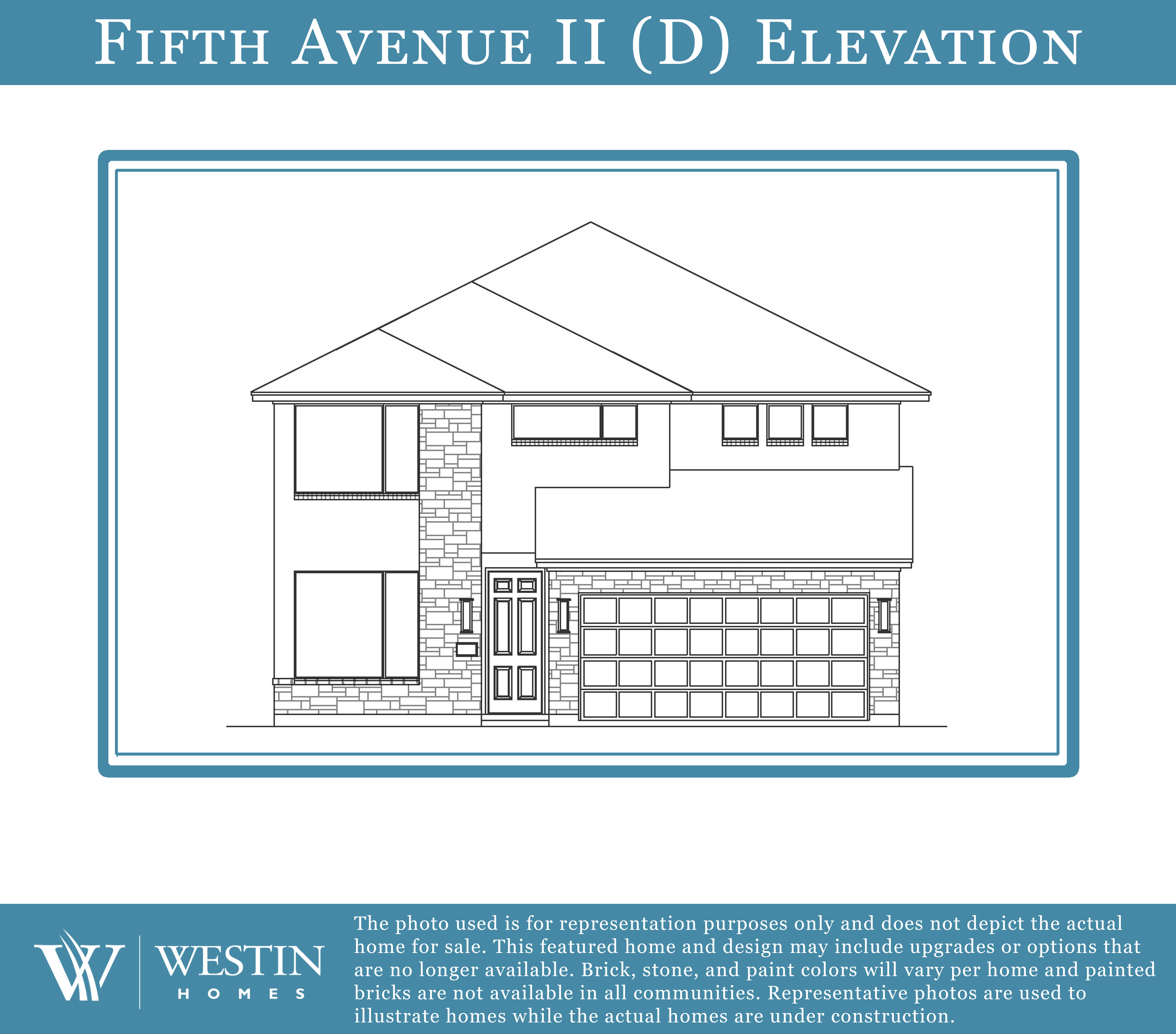 The Fifth Avenue II Elevation D by Westin Homes