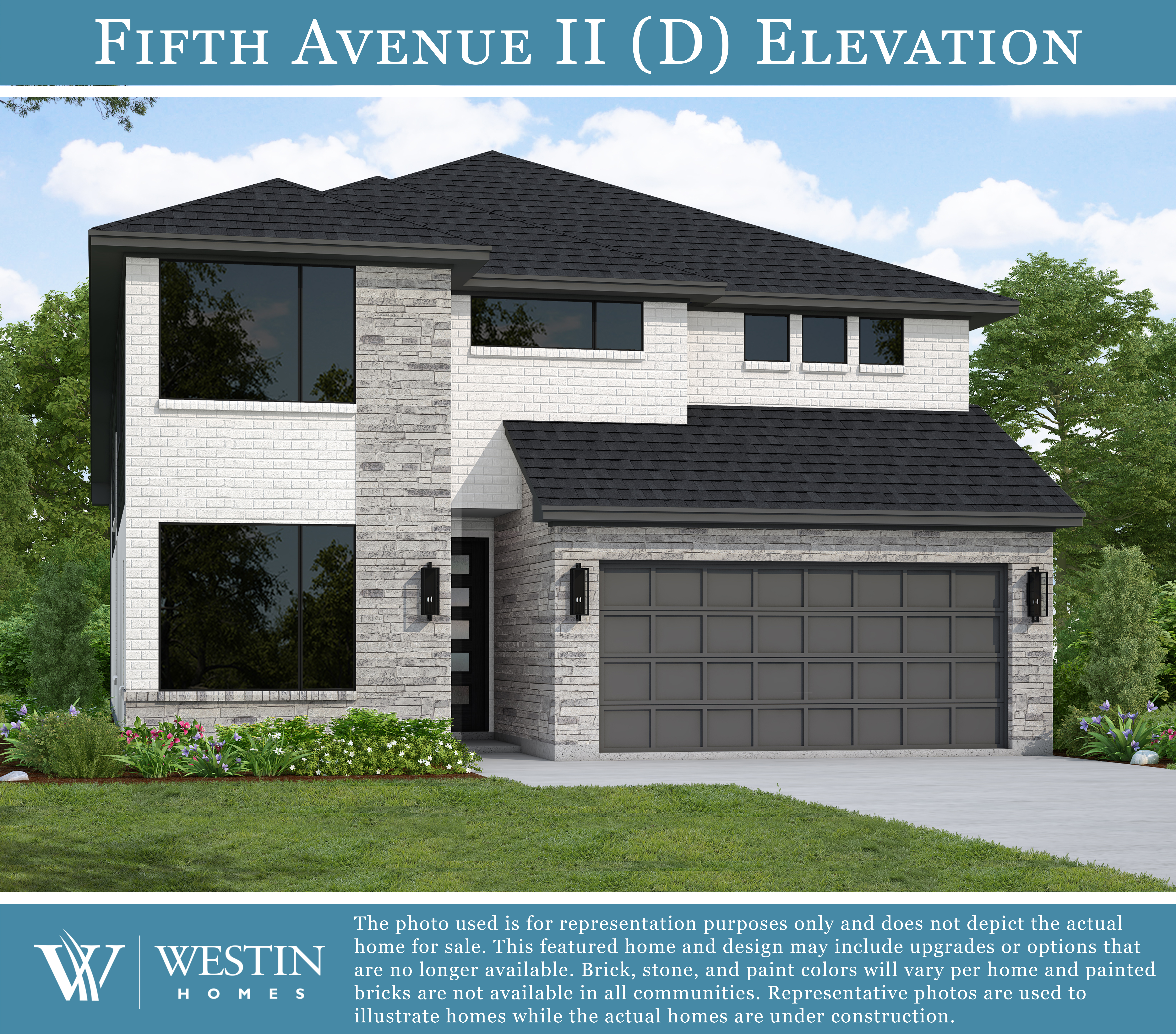 The Fifth Avenue II Elevation D by Westin Homes