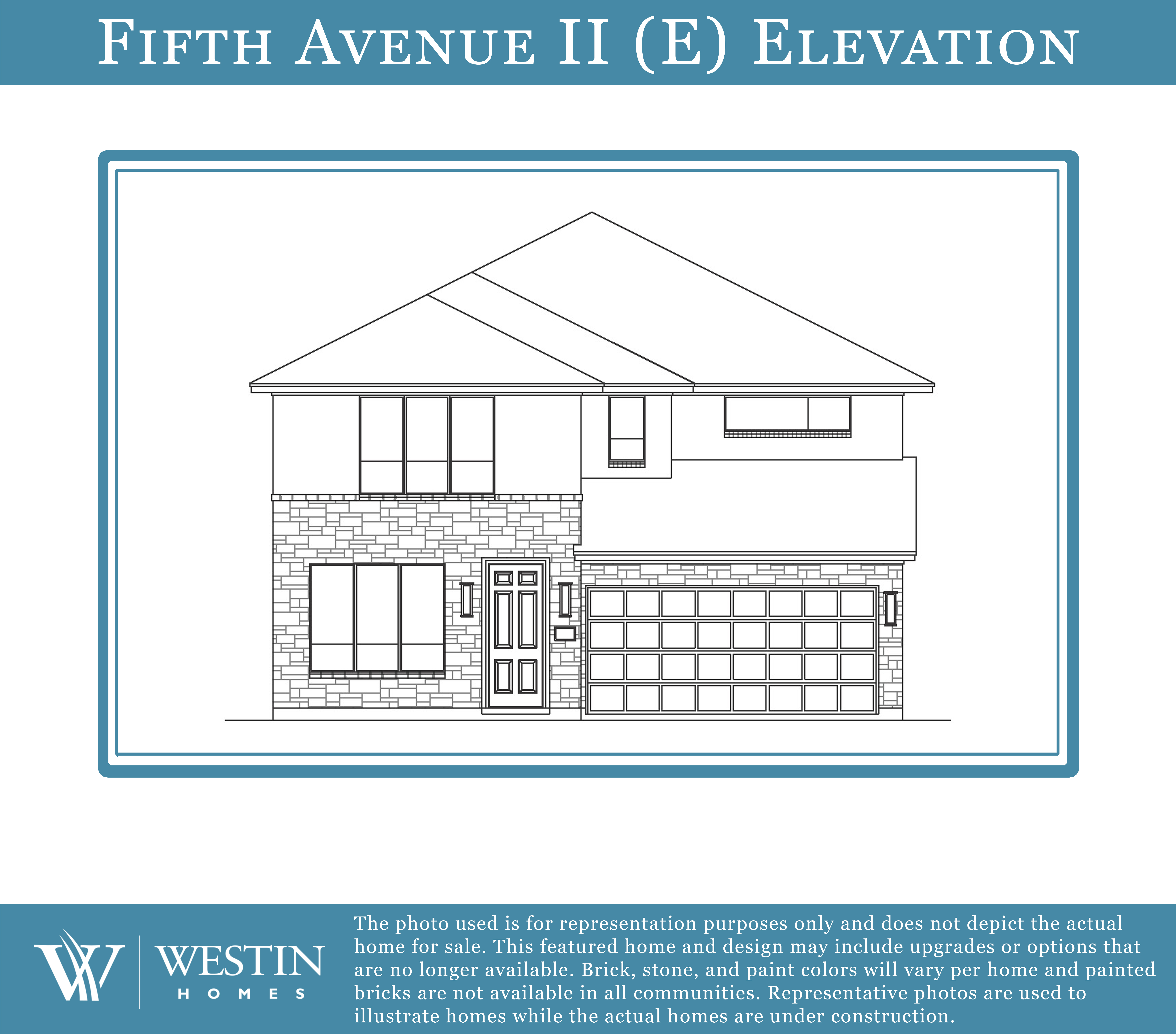 The Fifth Avenue II Elevation E by Westin Homes