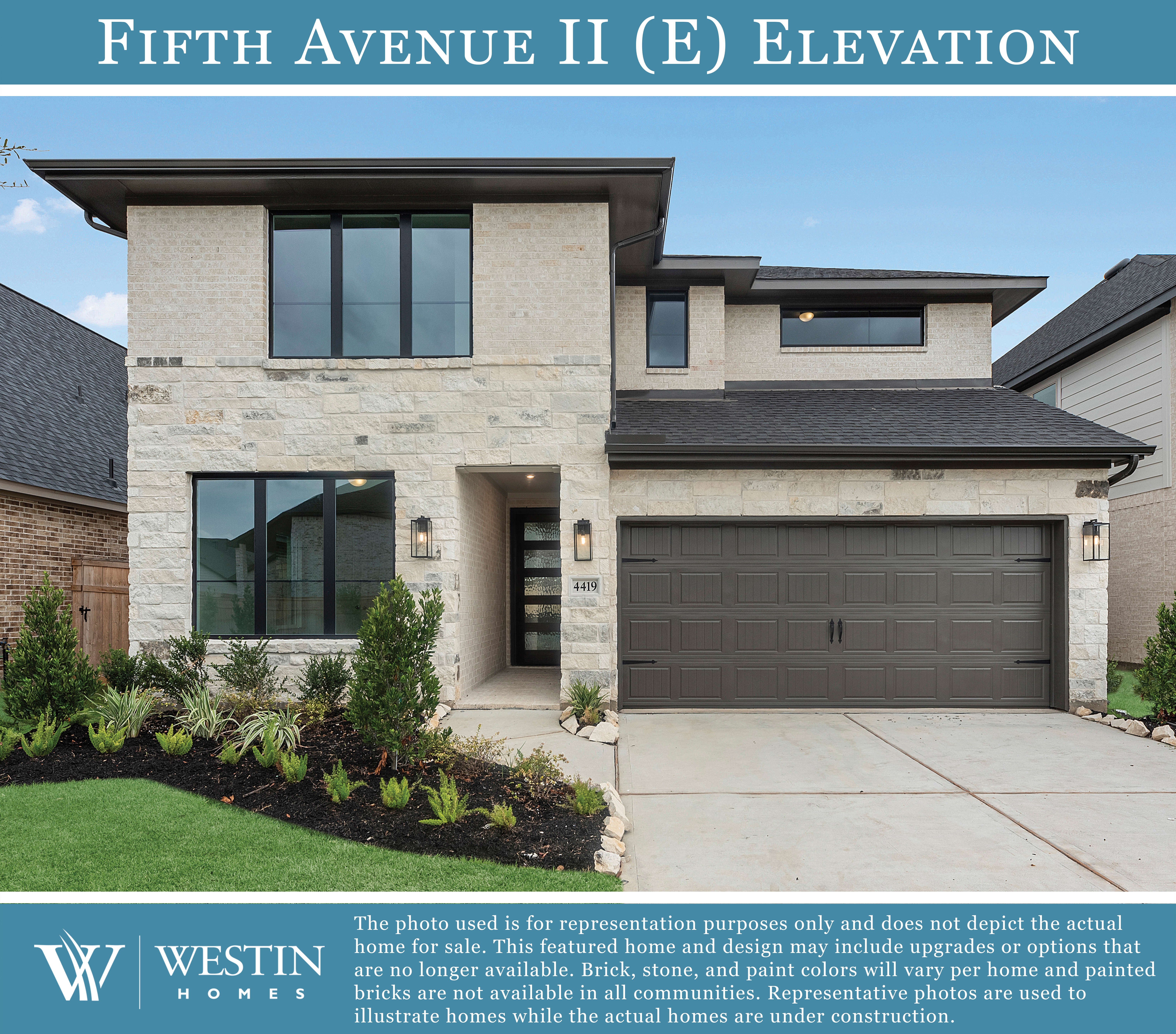 The Fifth Avenue II Elevation E by Westin Homes