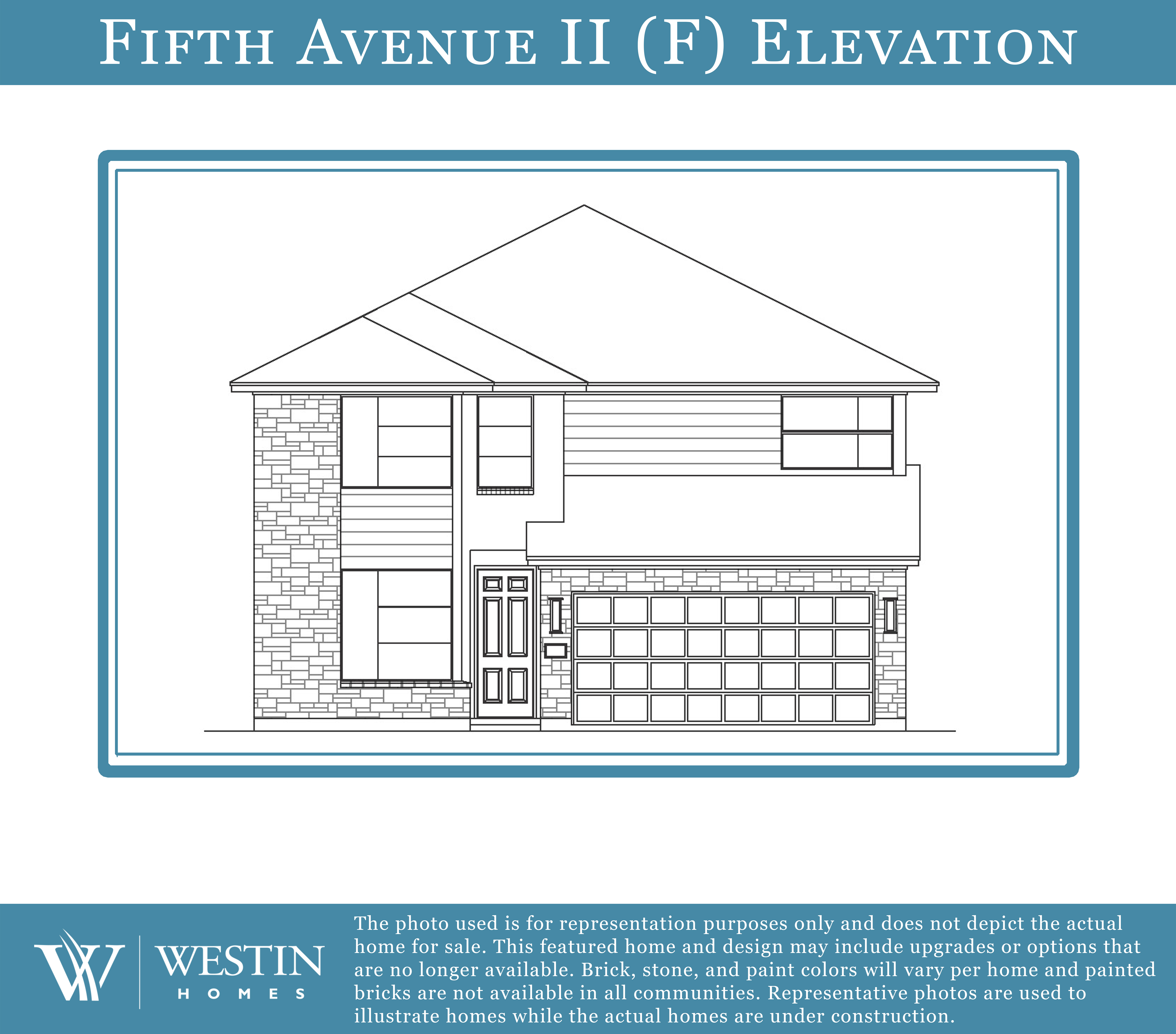 The Fifth Avenue II Elevation F by Westin Homes
