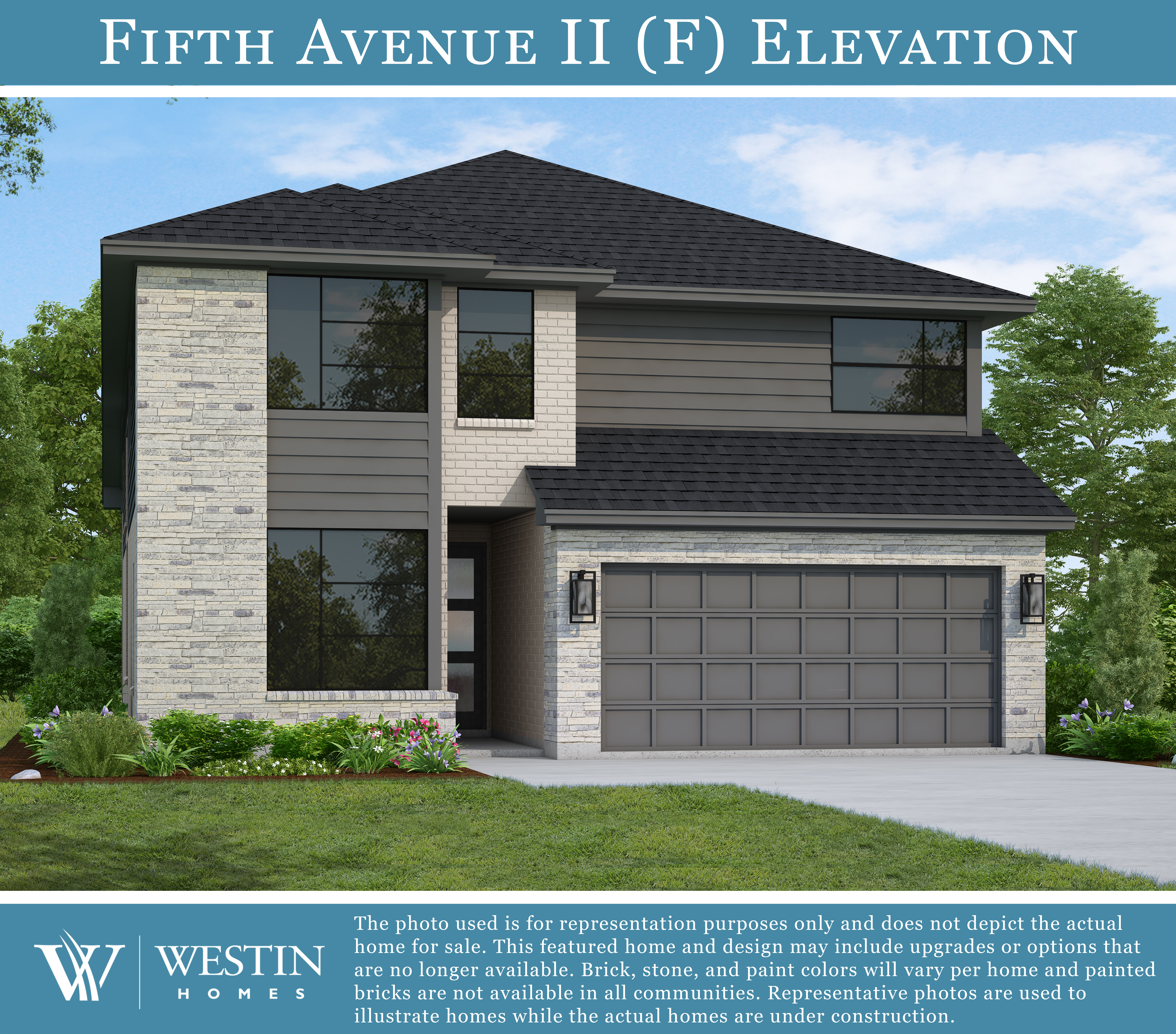 The Fifth Avenue II Elevation F by Westin Homes