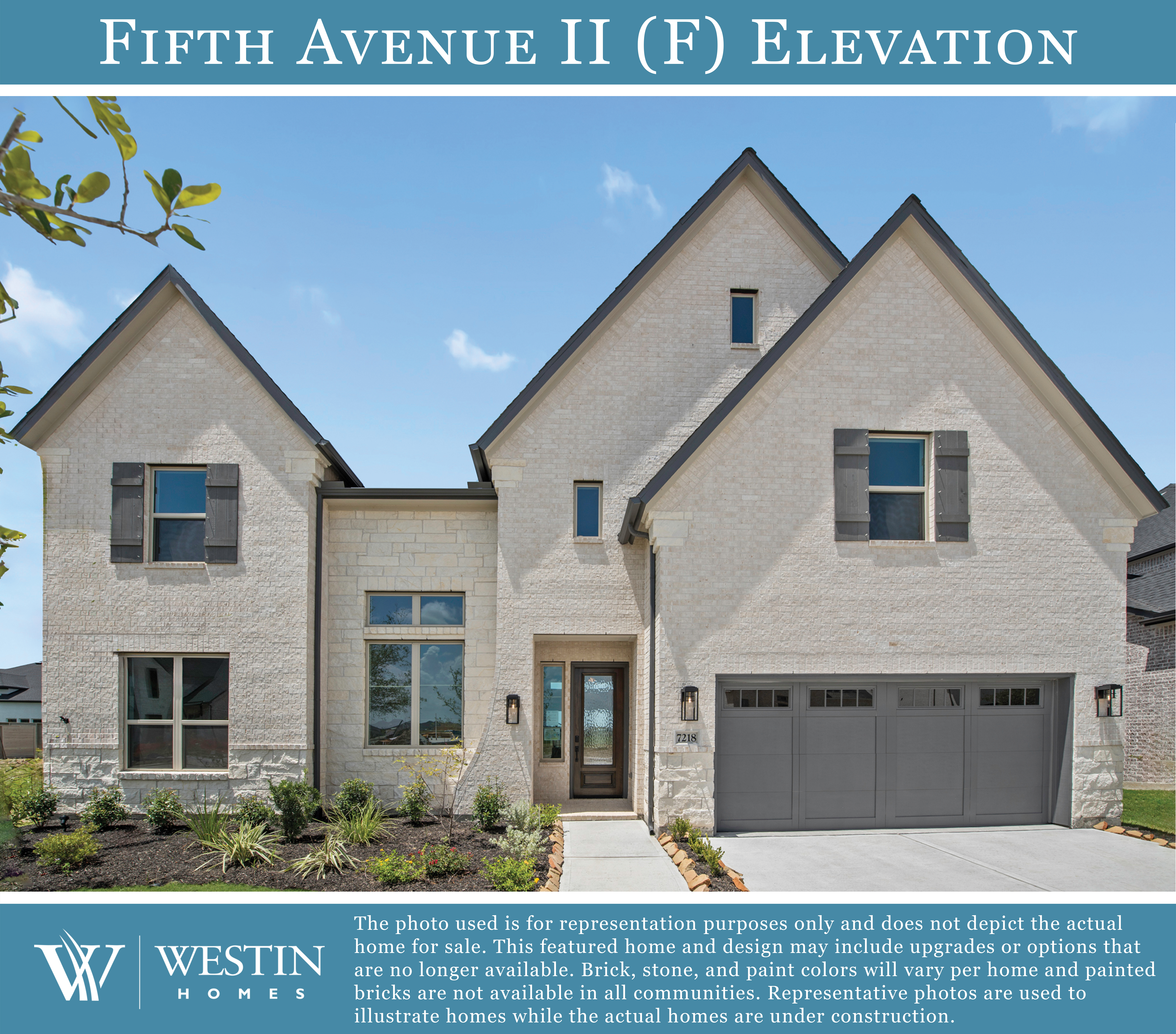 The Fifth Avenue II Elevation by Westin Homes