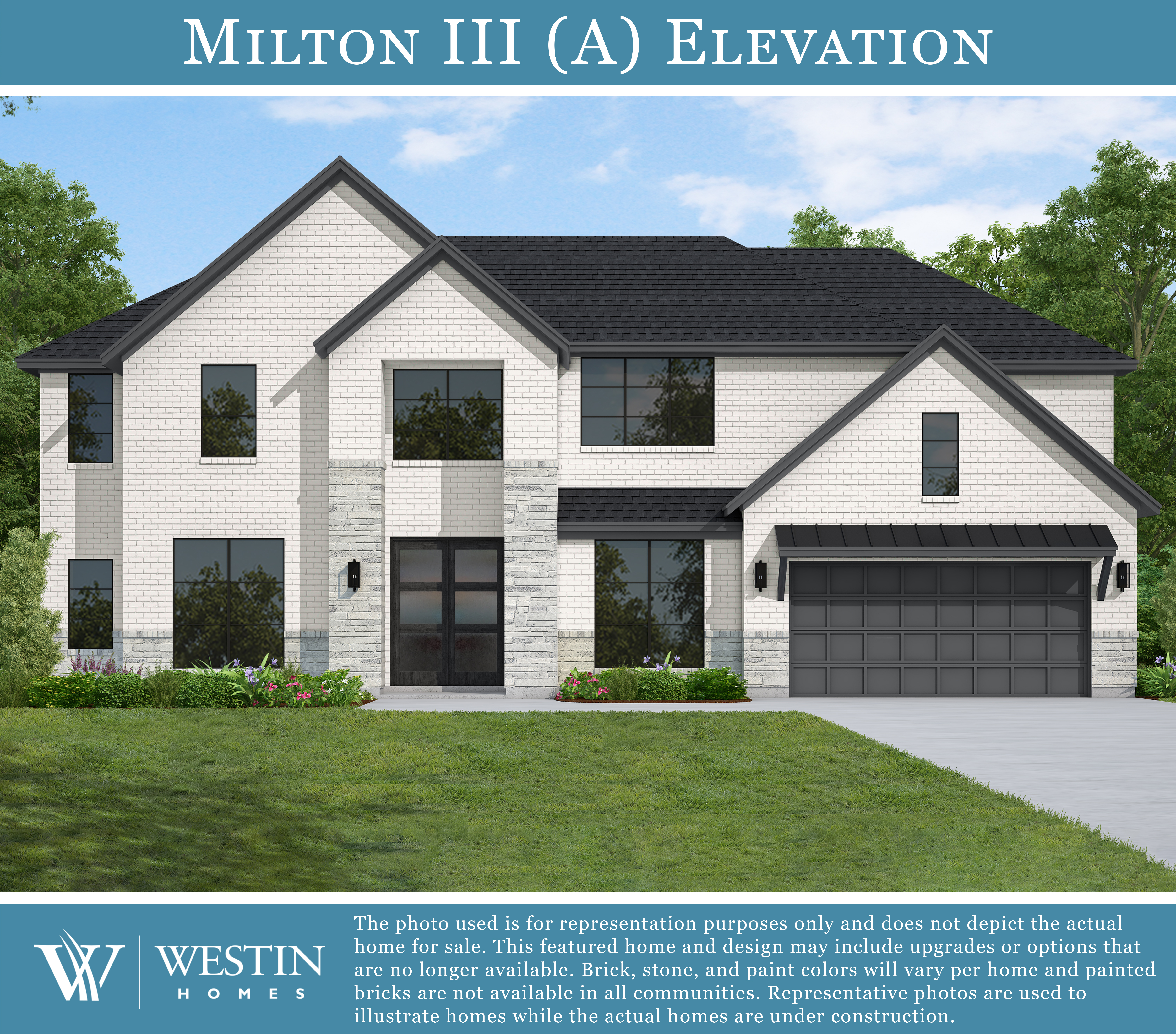 The Milton III Elevation A by Westin Homes