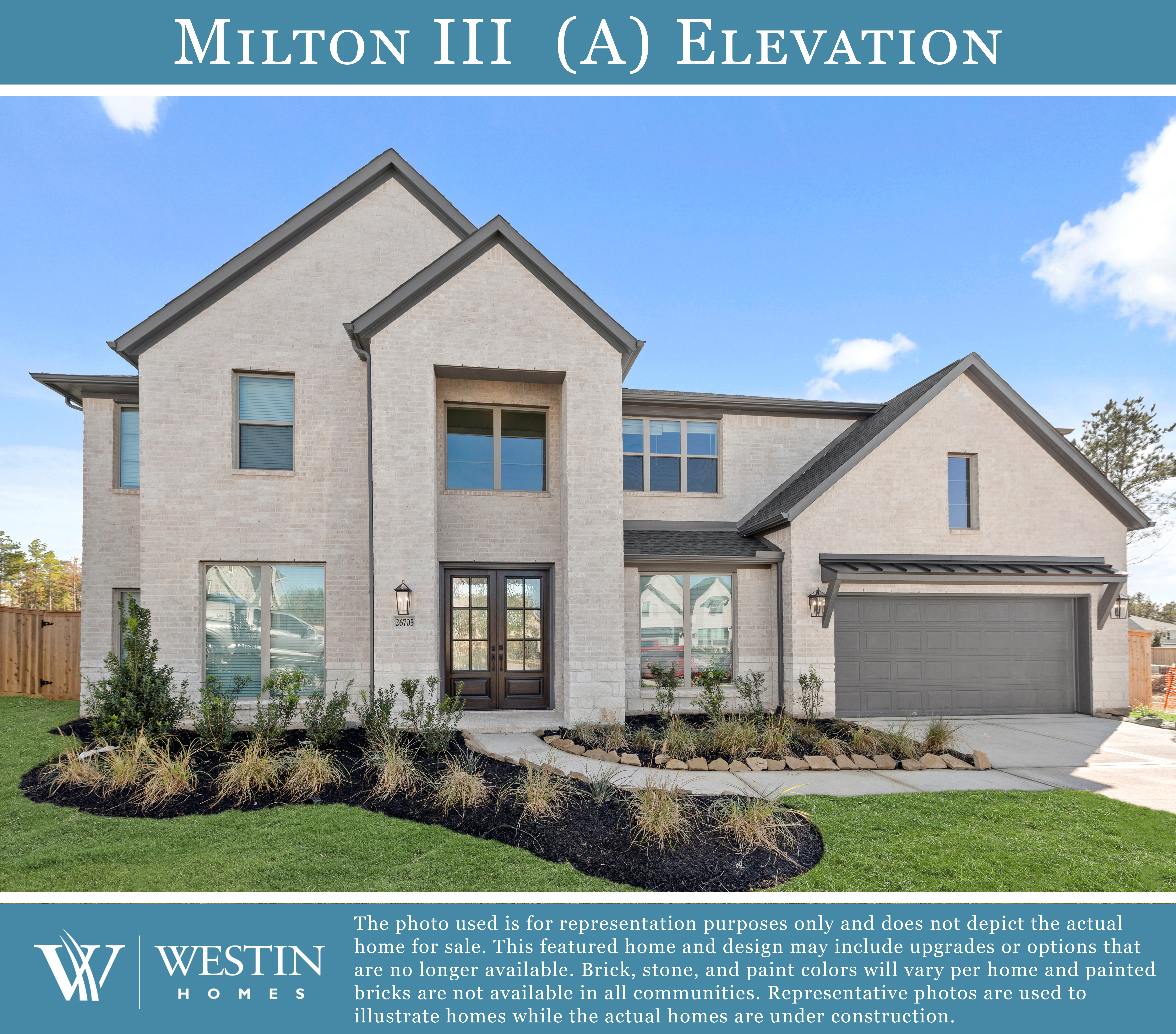 The Milton III Elevation by Westin Homes