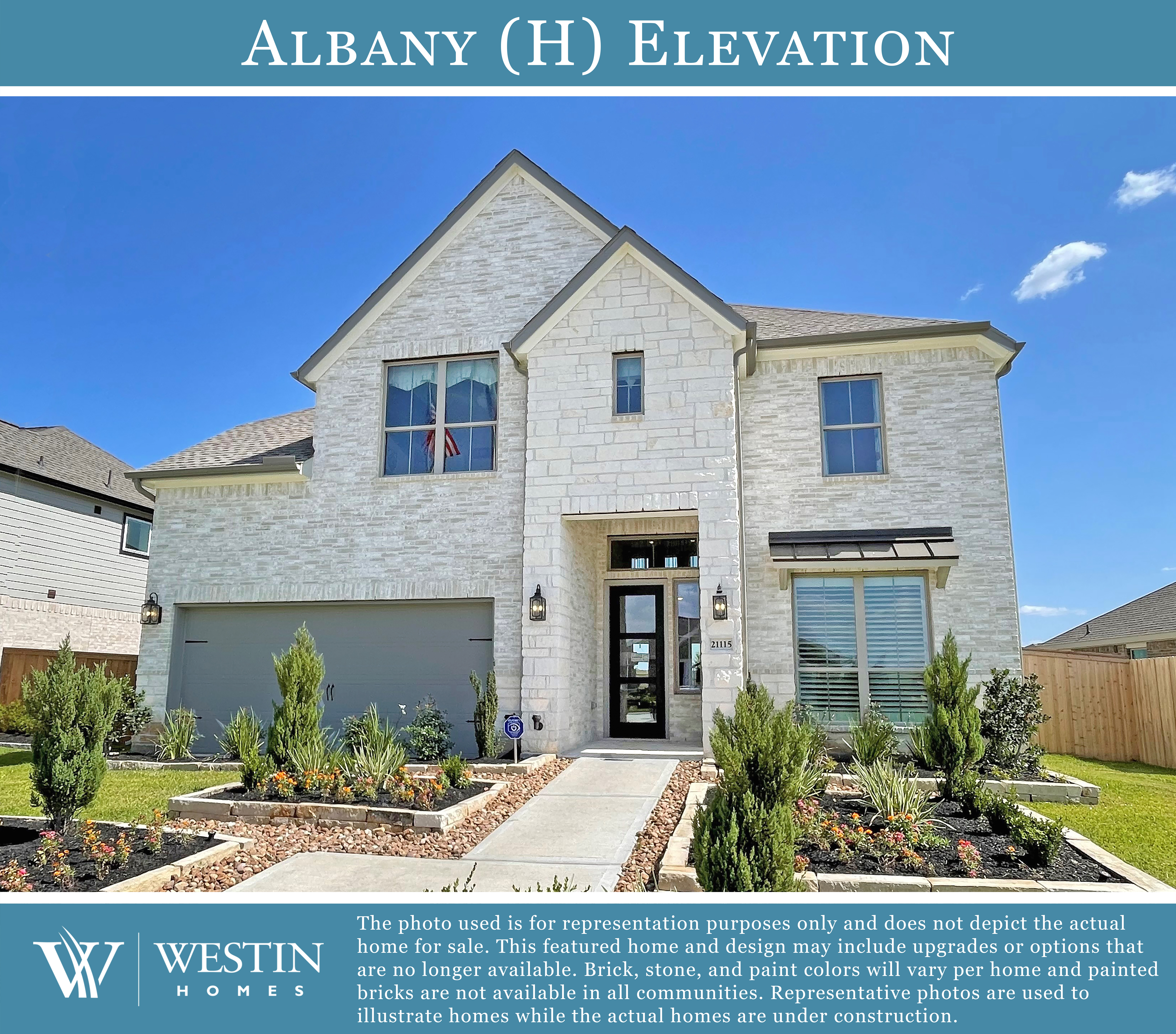 The Albany Elevation H by Westin Homes