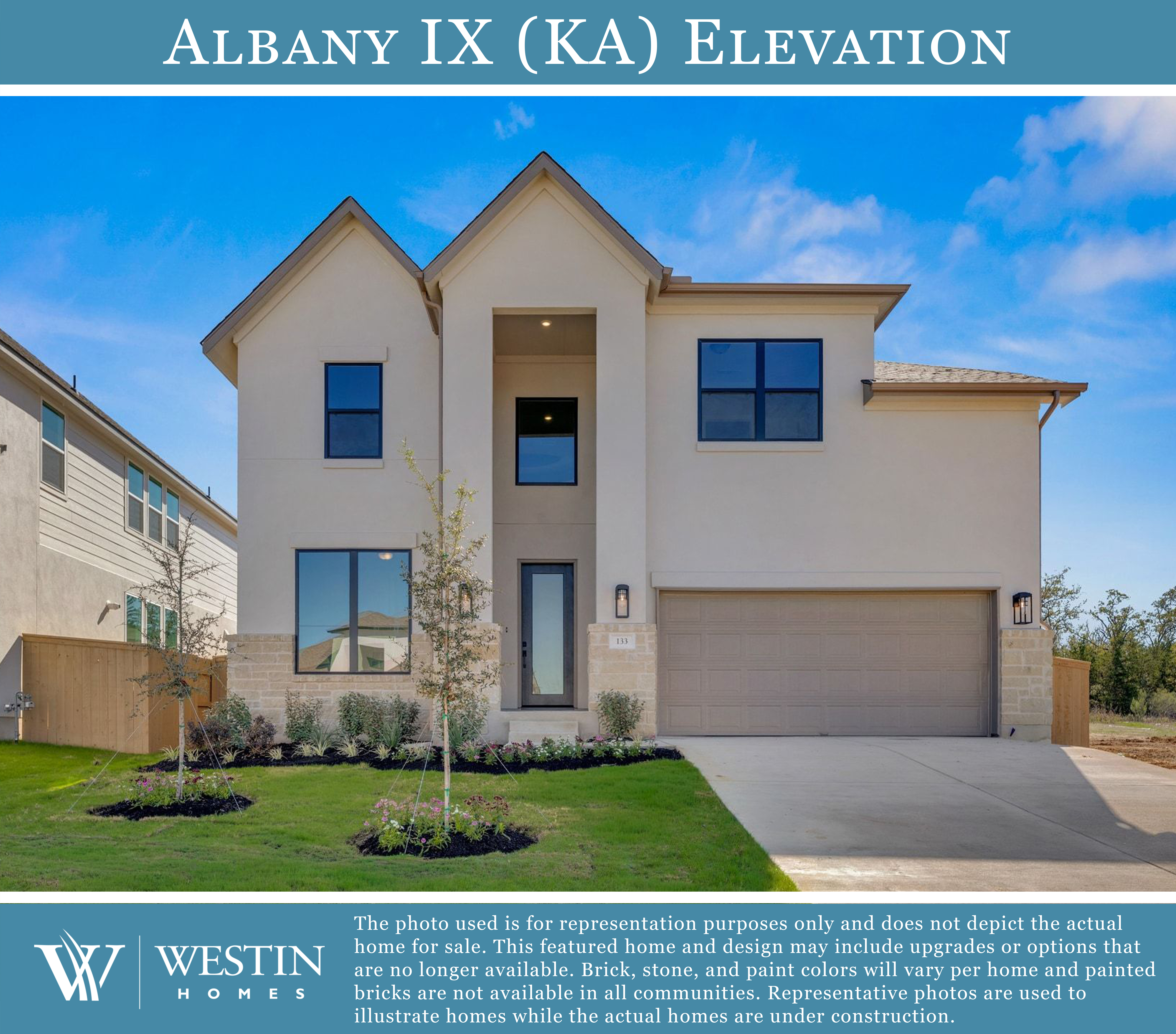 The Albany IX Elevation KA by Westin Homes