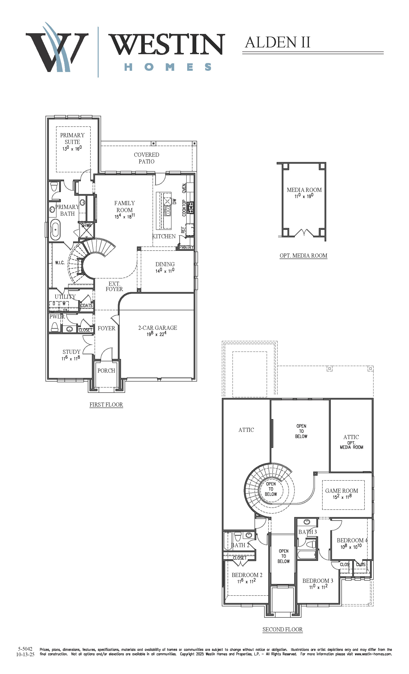 The Alden II Floor Plan by Westin Homes