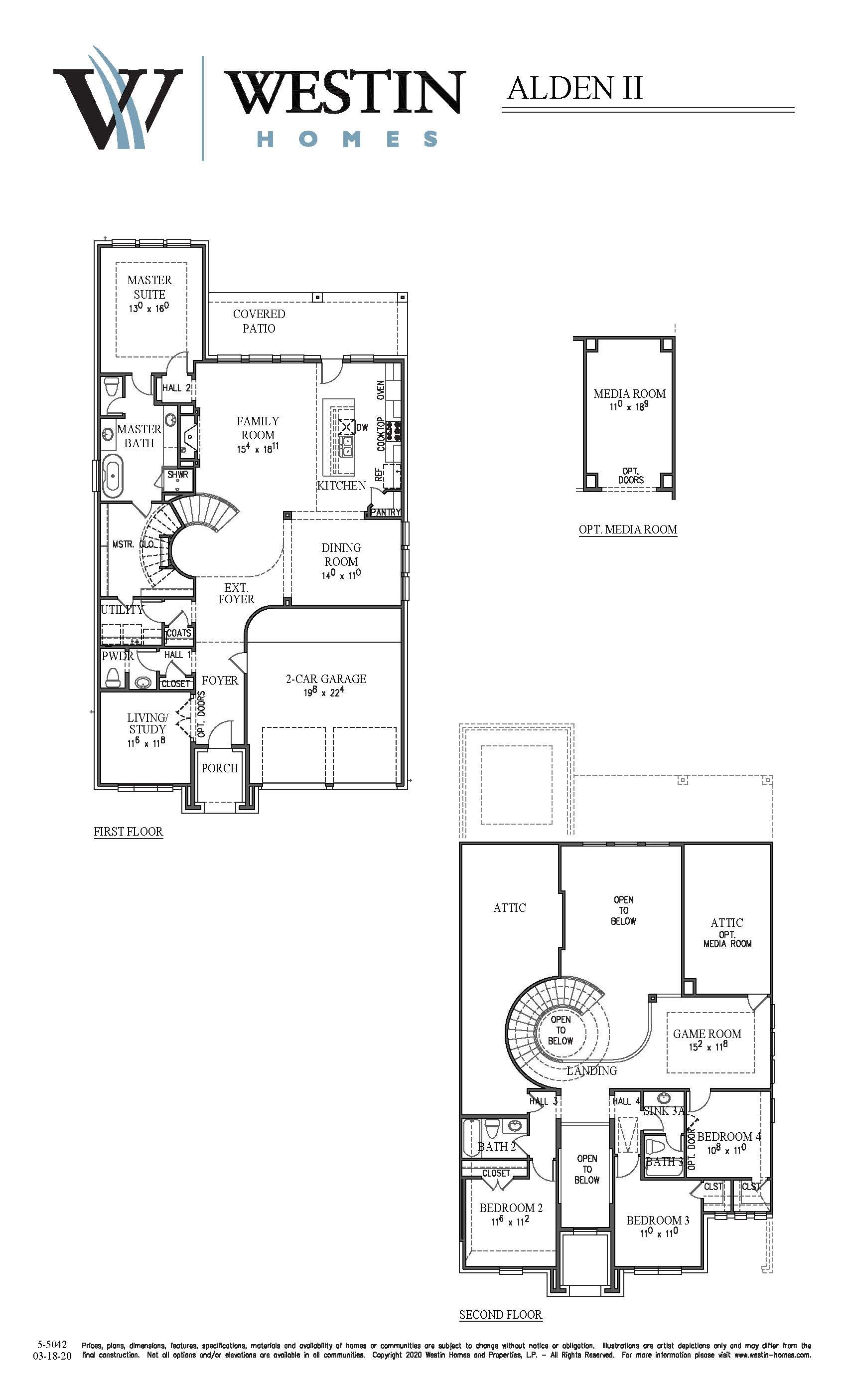 The Alden II Floor Plan by Westin Homes