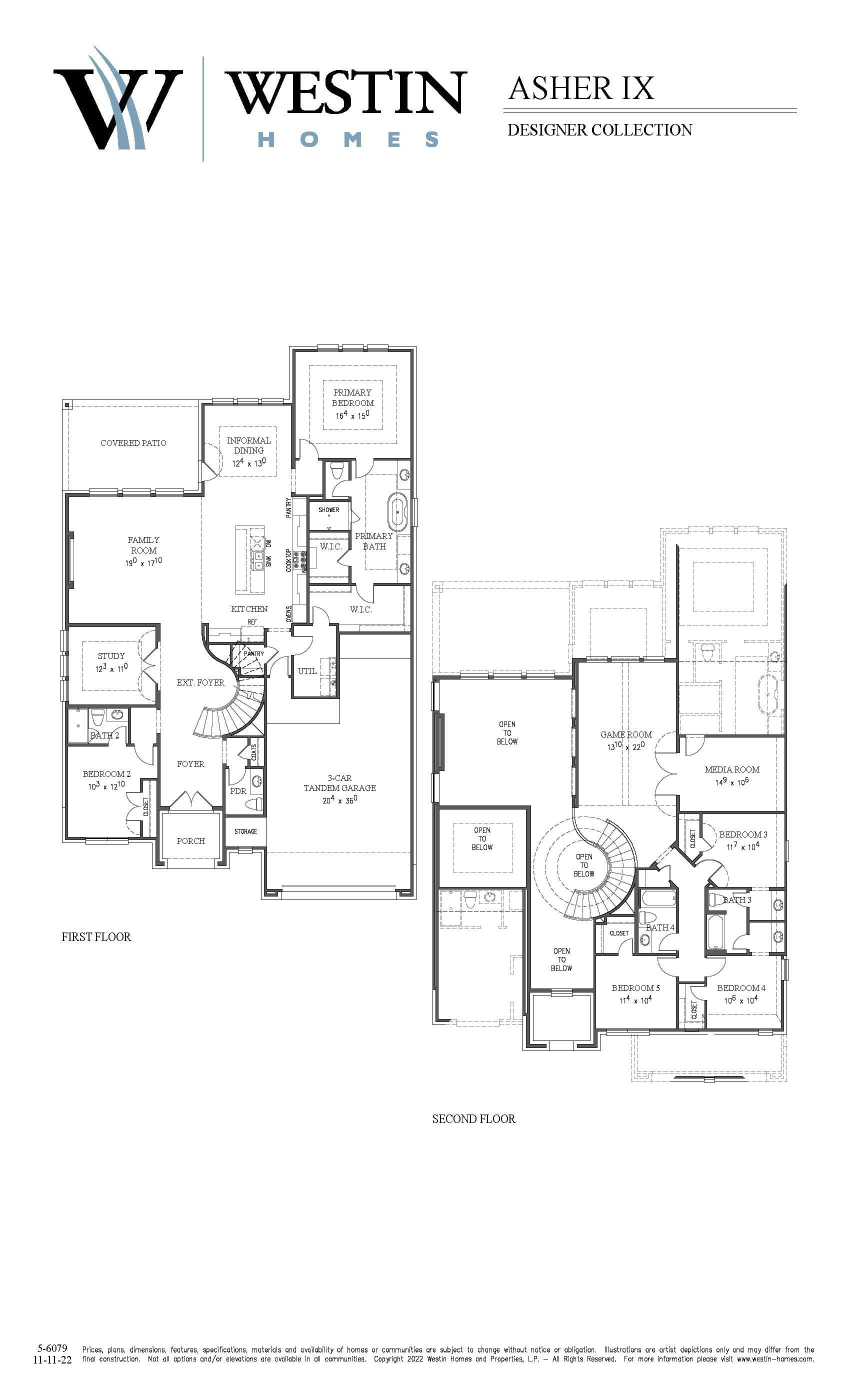 The Asher IX Floor Plan by Westin Homes