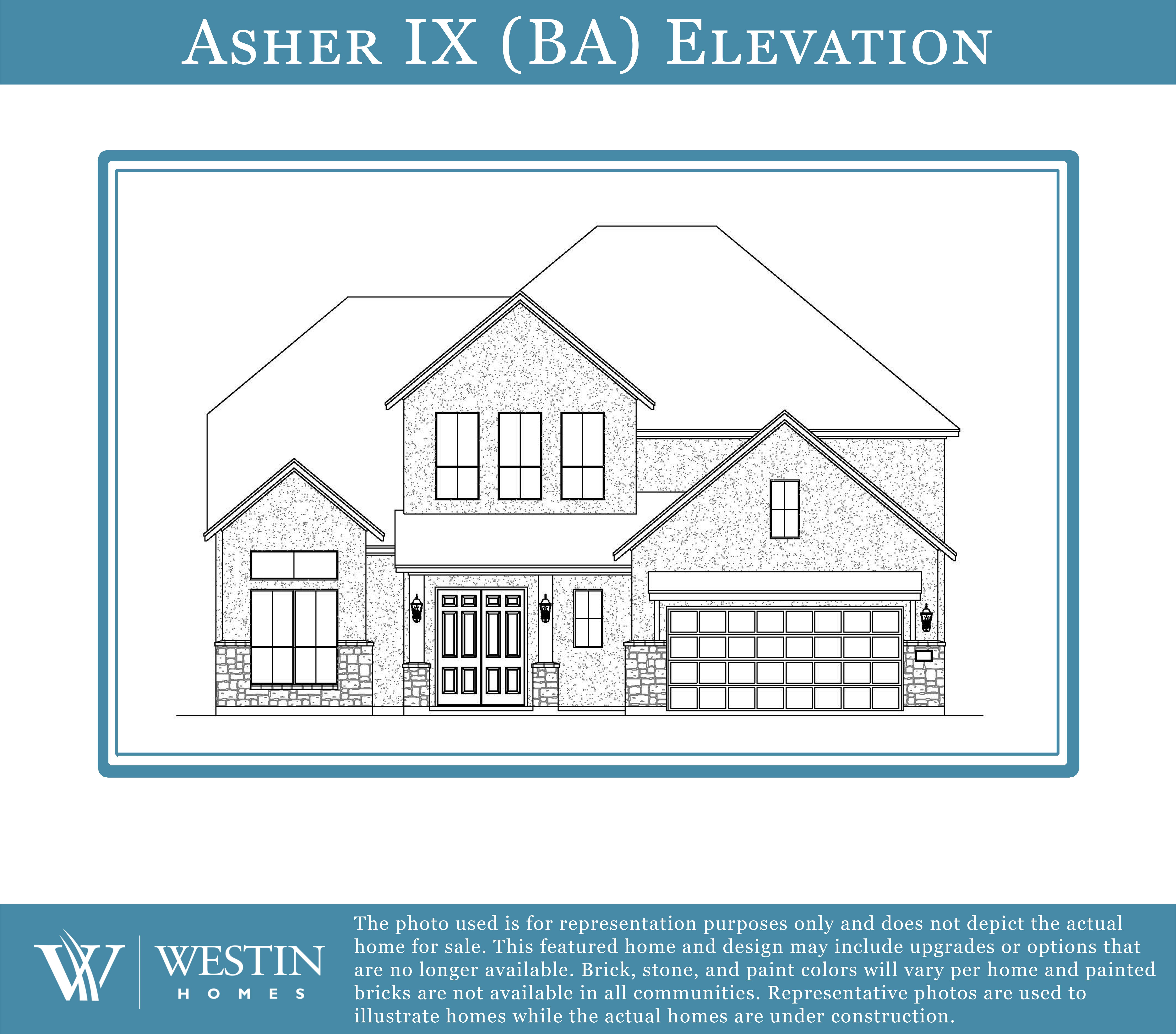 The Asher IX Elevation BA by Westin Homes