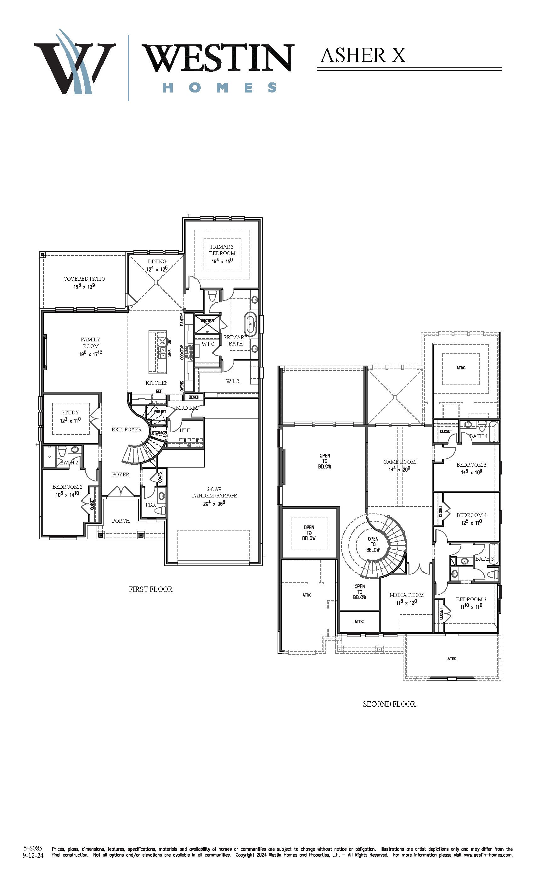 The Asher X Floor Plan by Westin Homes