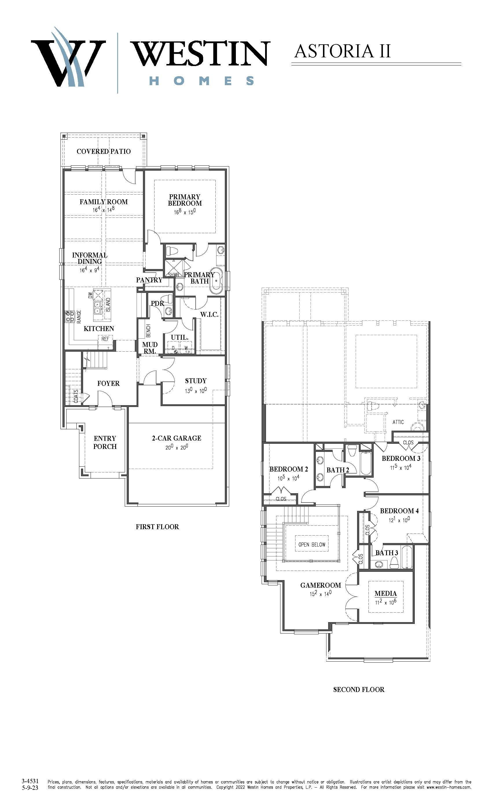 The Astoria II Floor Plan by Westin Homes