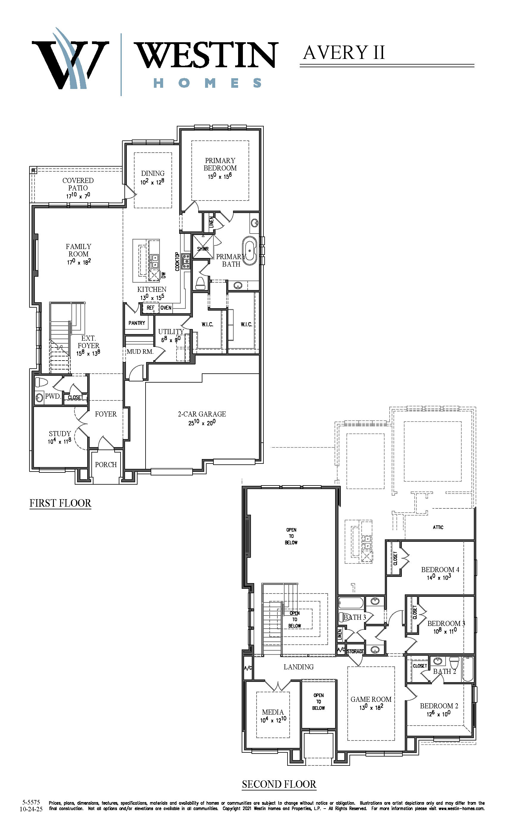 The Avery II Floor Plan by Westin Homes
