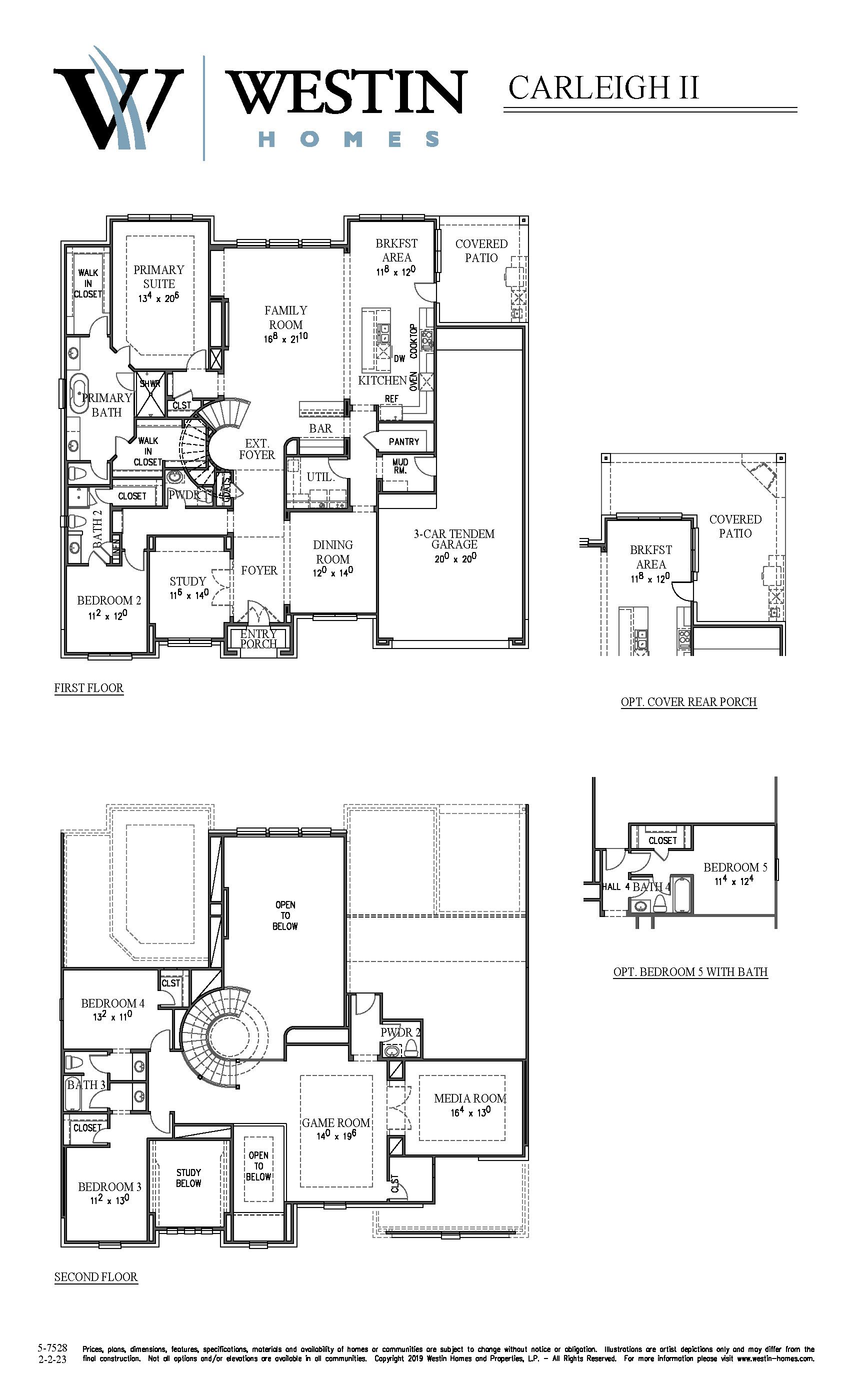 The Carleigh II Floor Plan by Westin Homes
