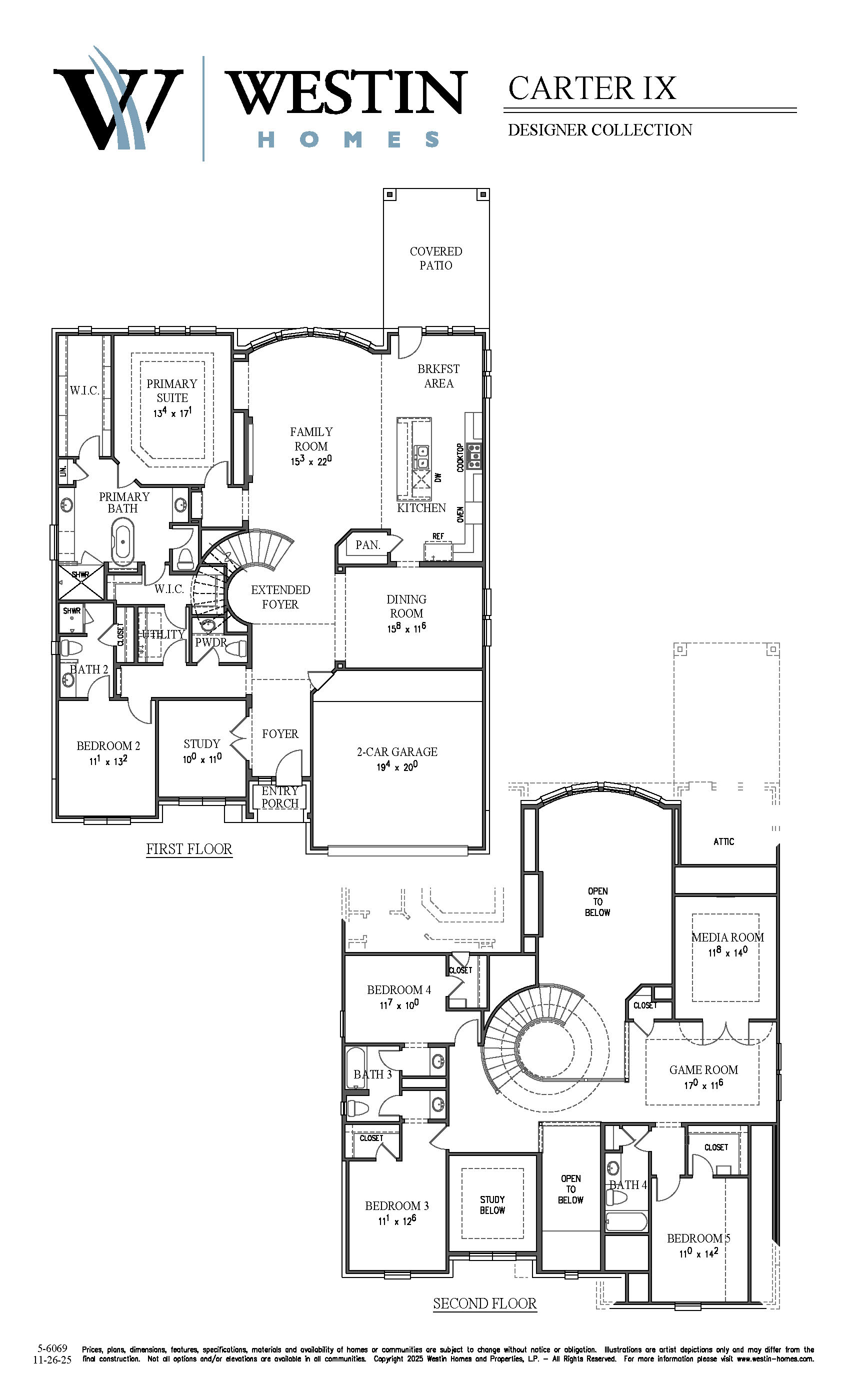 The Carter IX Floor Plan by Westin Homes