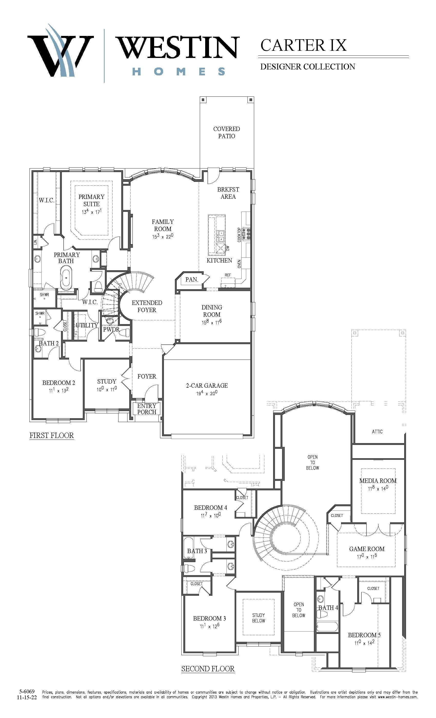 The Carter IX Floor Plan by Westin Homes