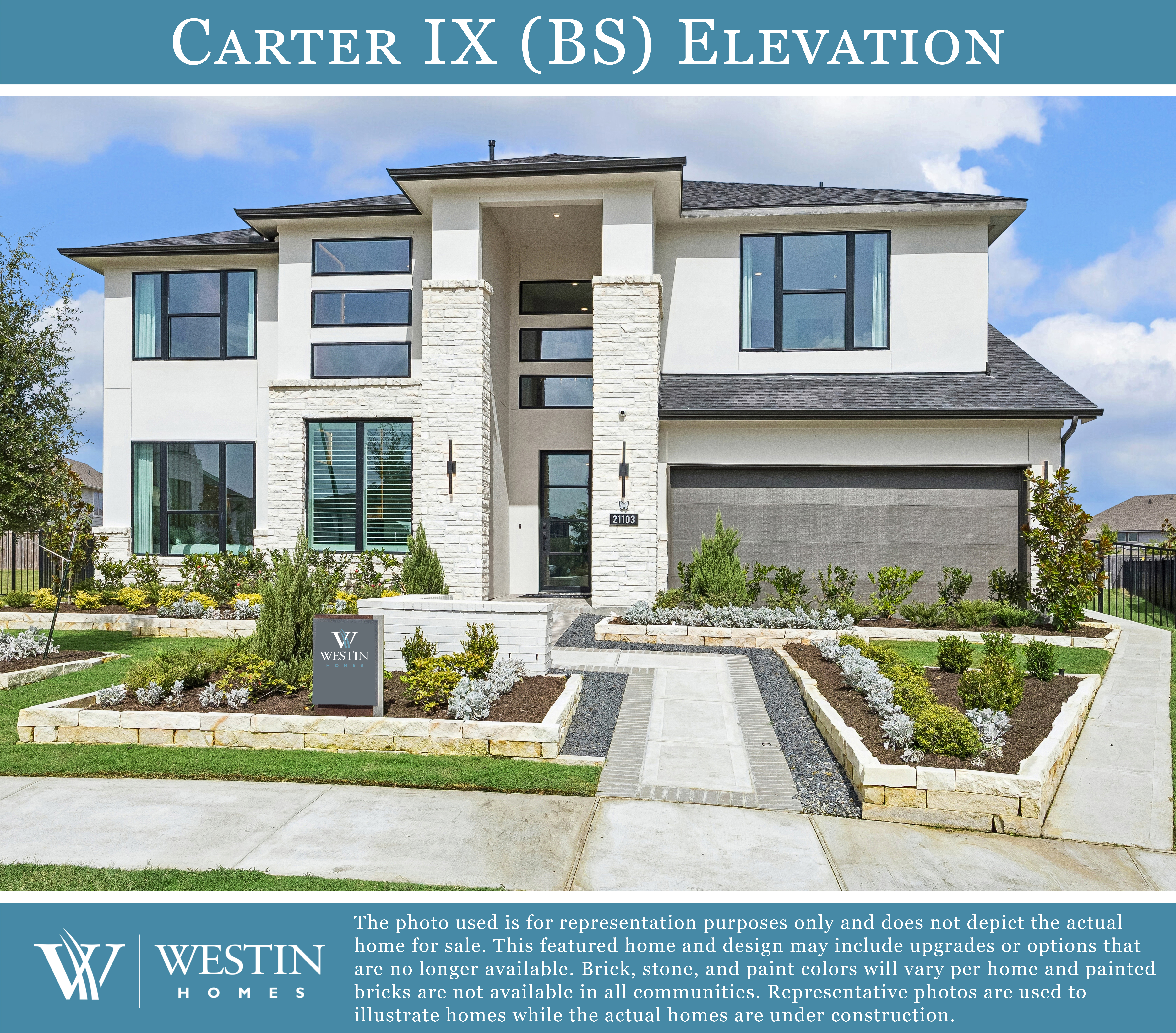 The Carter IX Elevation BS by Westin Homes