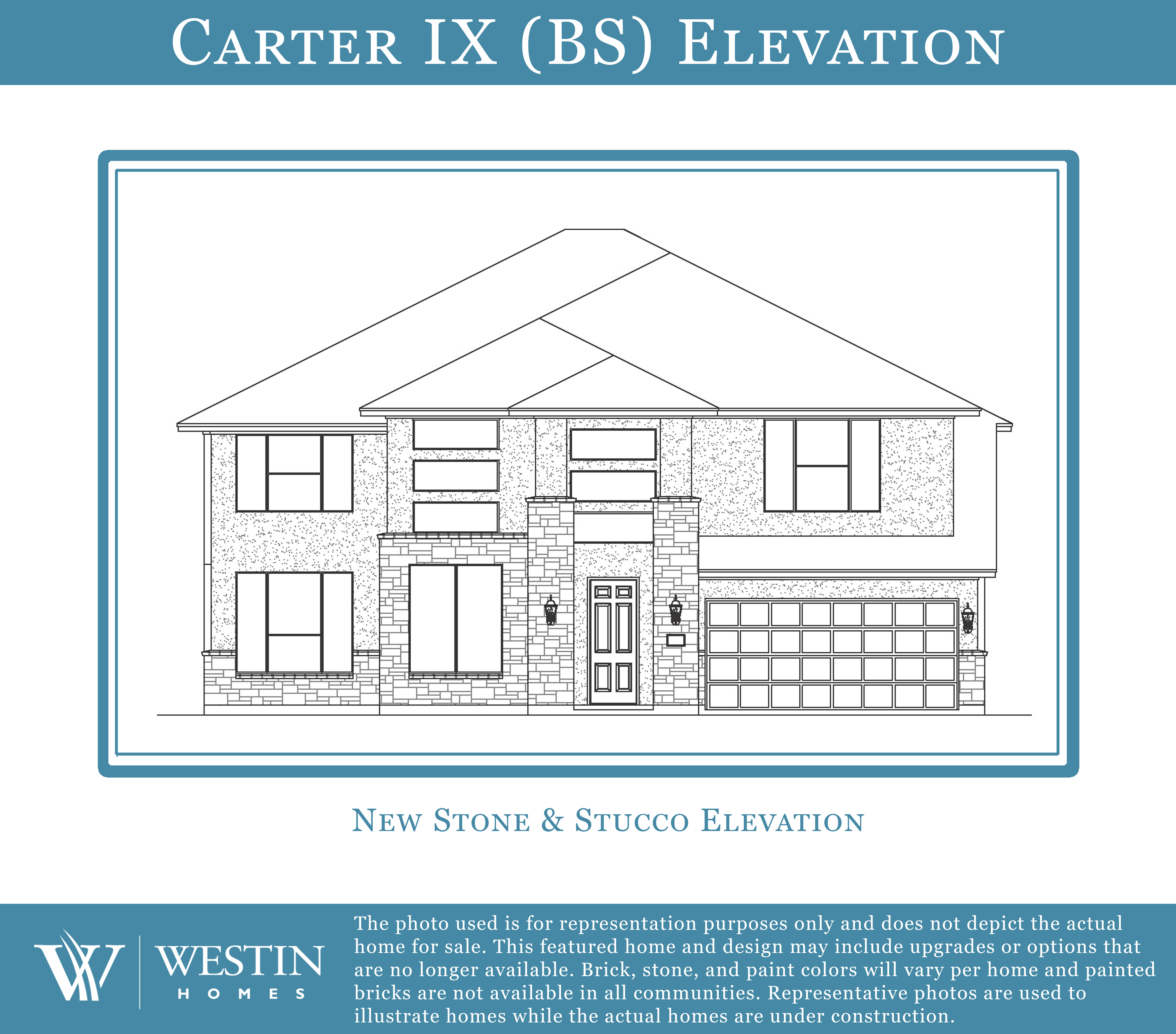 The Carter IX Elevation BS by Westin Homes
