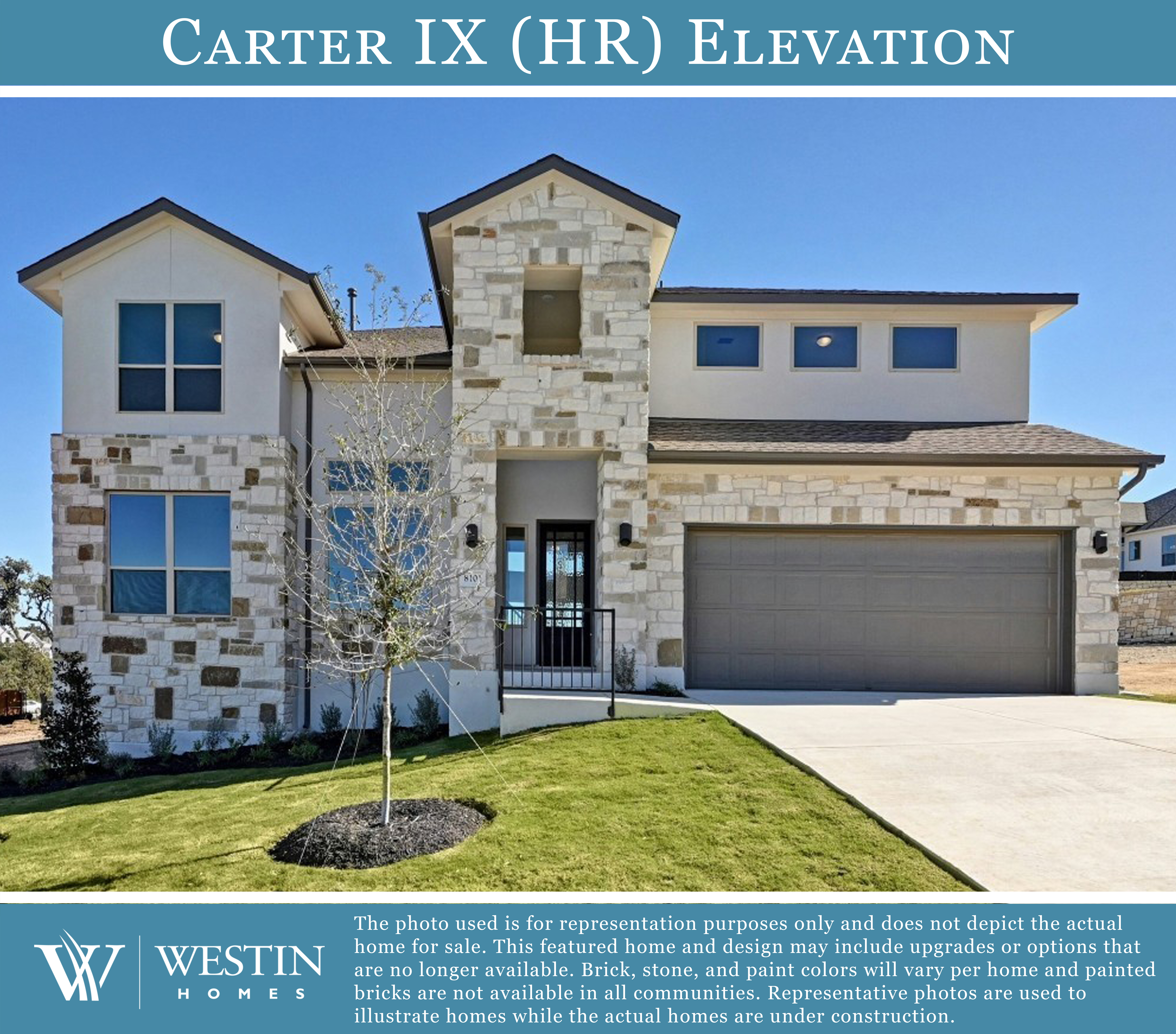 The Carter IX Elevation HR by Westin Homes
