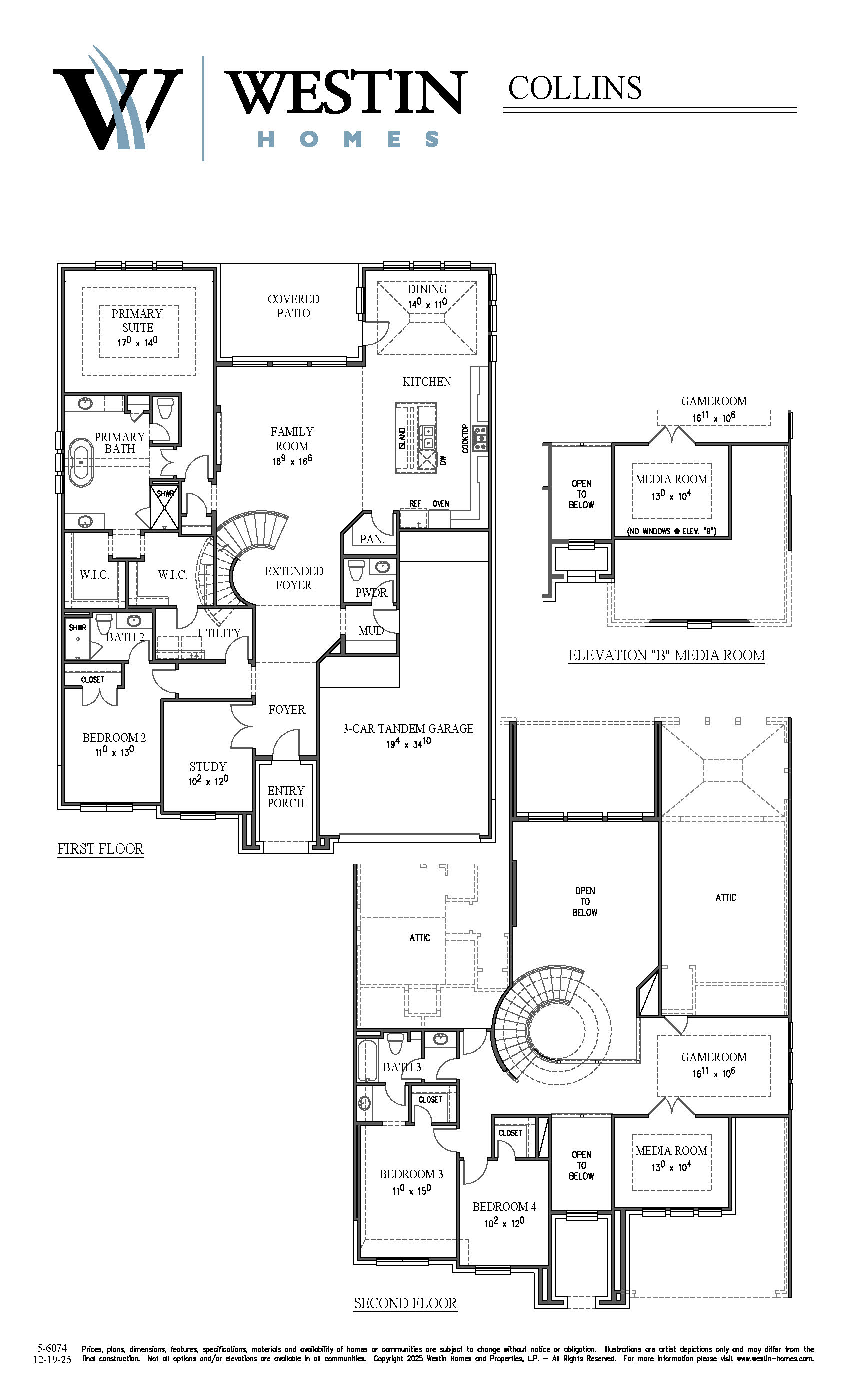 The Collins Floor Plan by Westin Homes