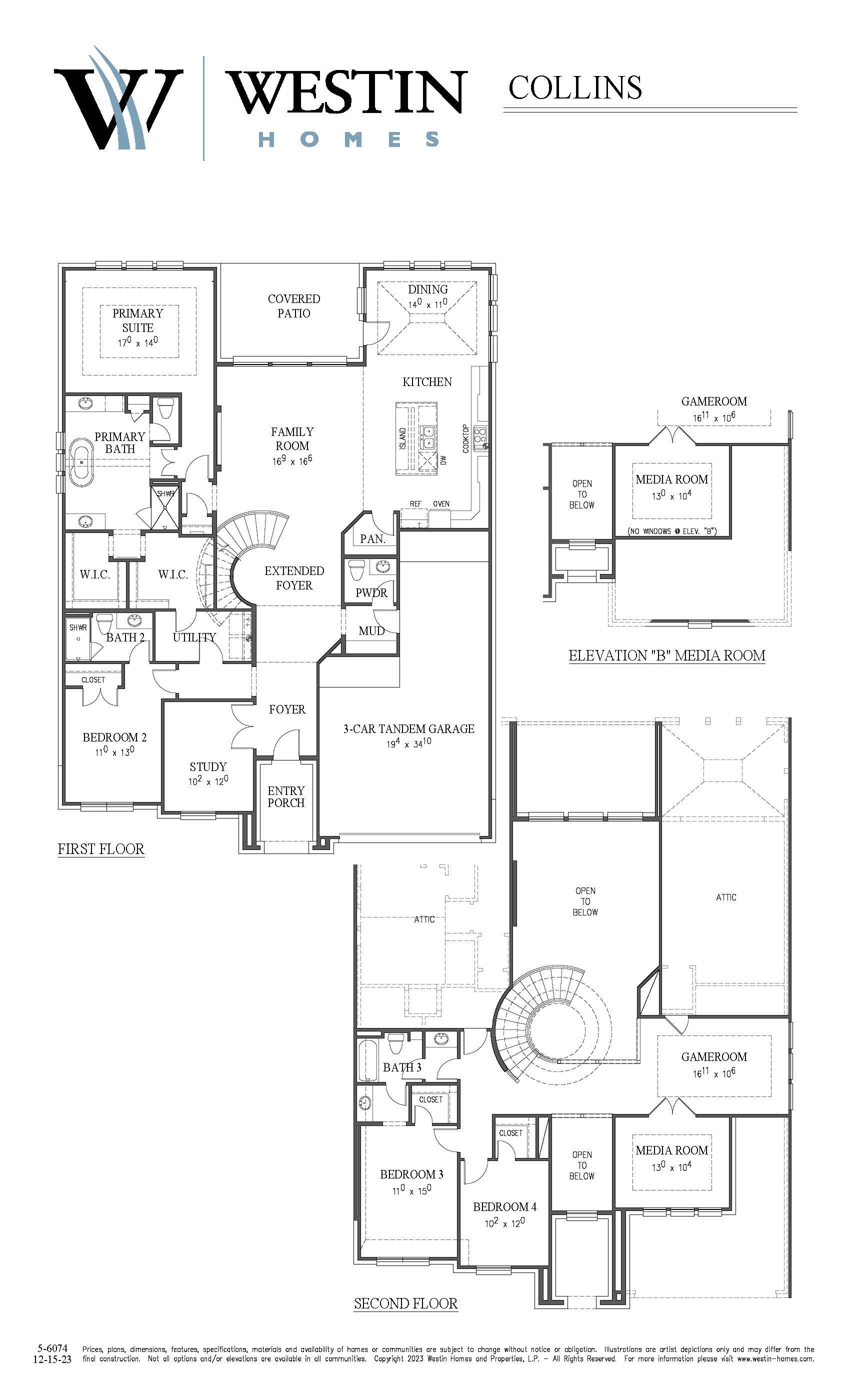 The Collins Floor Plan by Westin Homes