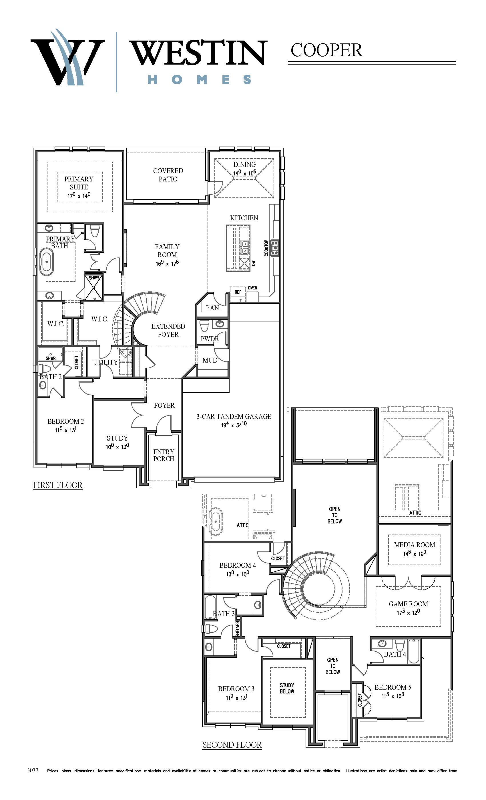 The Cooper Floor Plan by Westin Homes