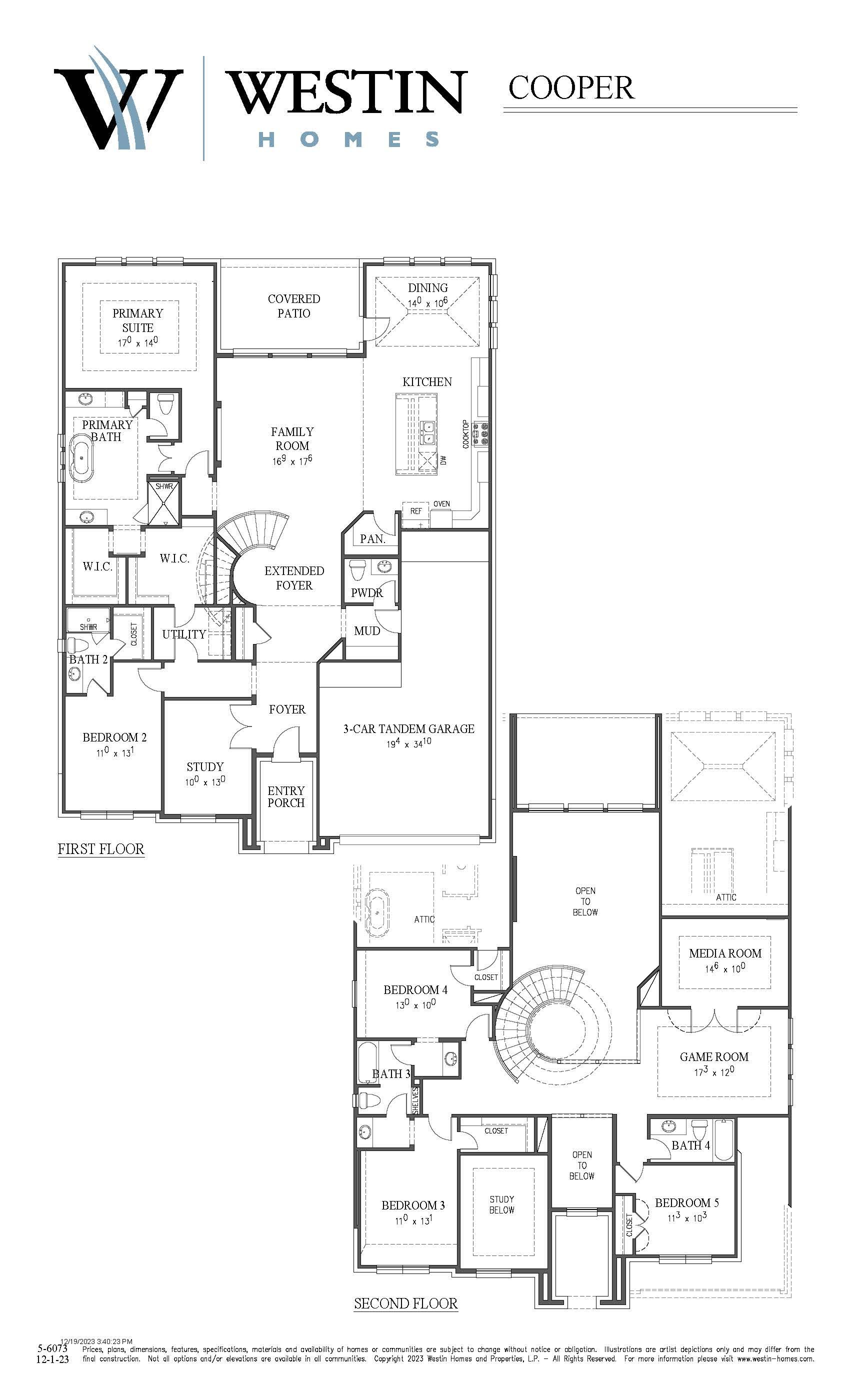 The Cooper Floor Plan by Westin Homes