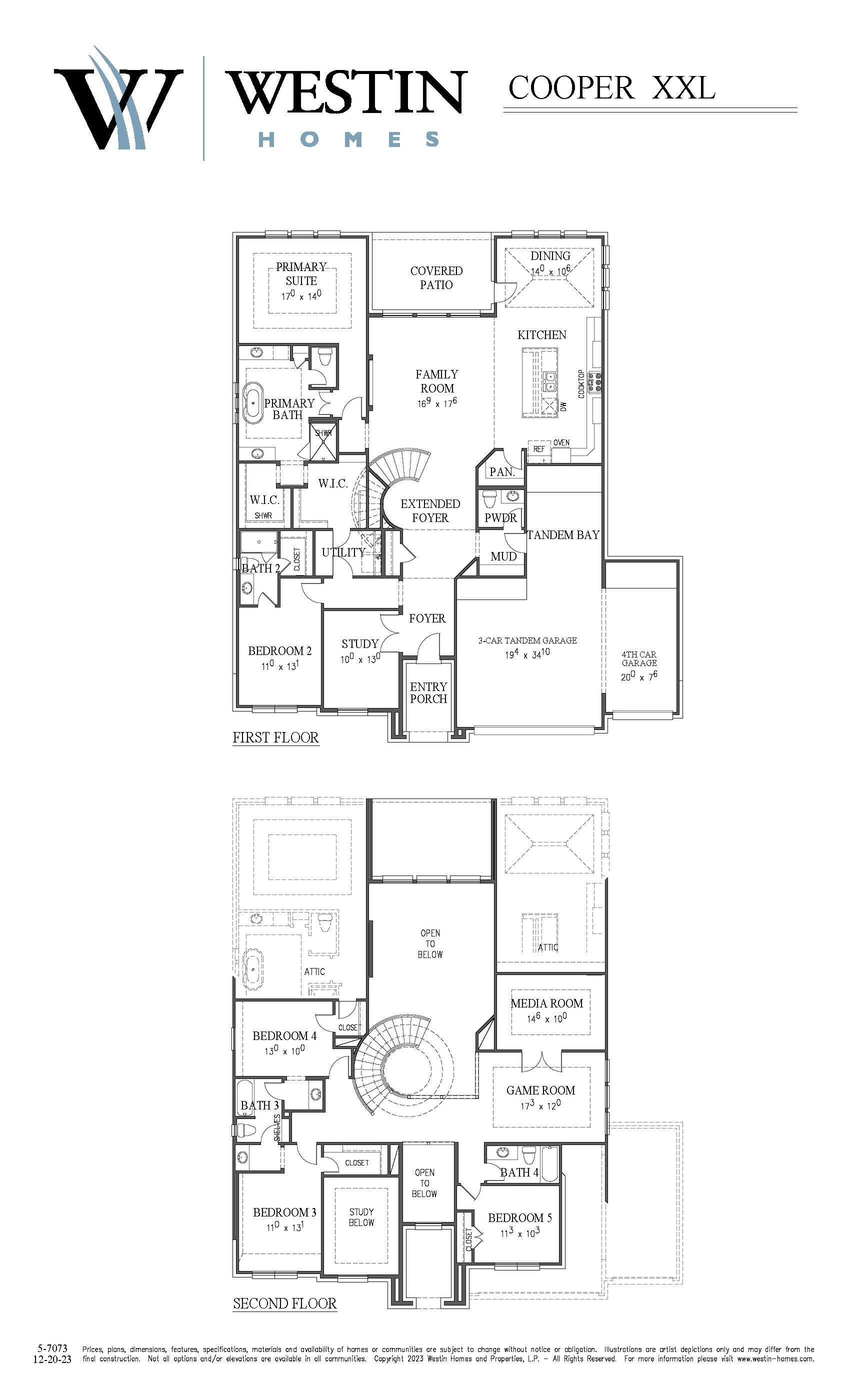 The Cooper XXL Floor Plan by Westin Homes