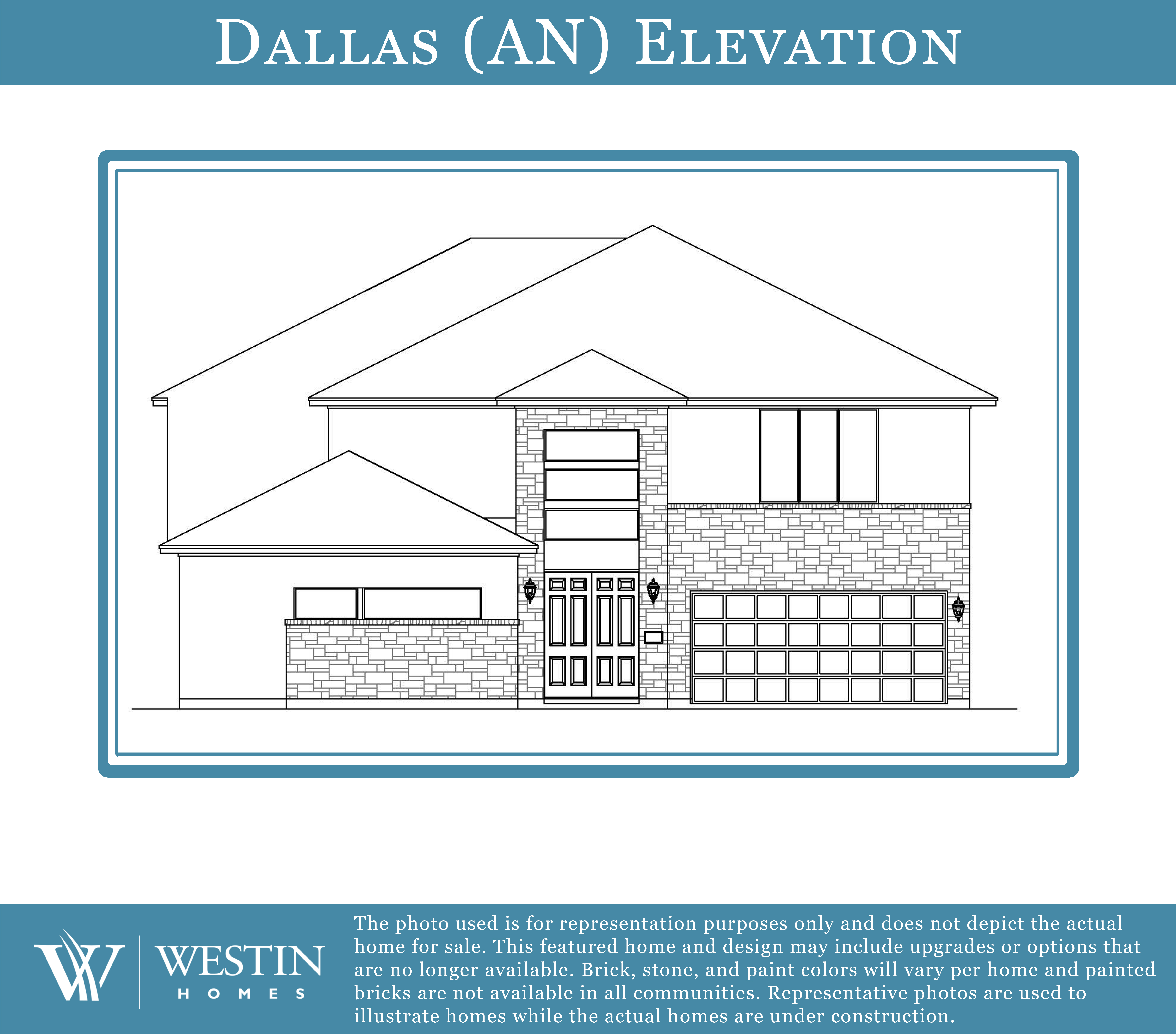 The Dallas Elevation AN by Westin Homes
