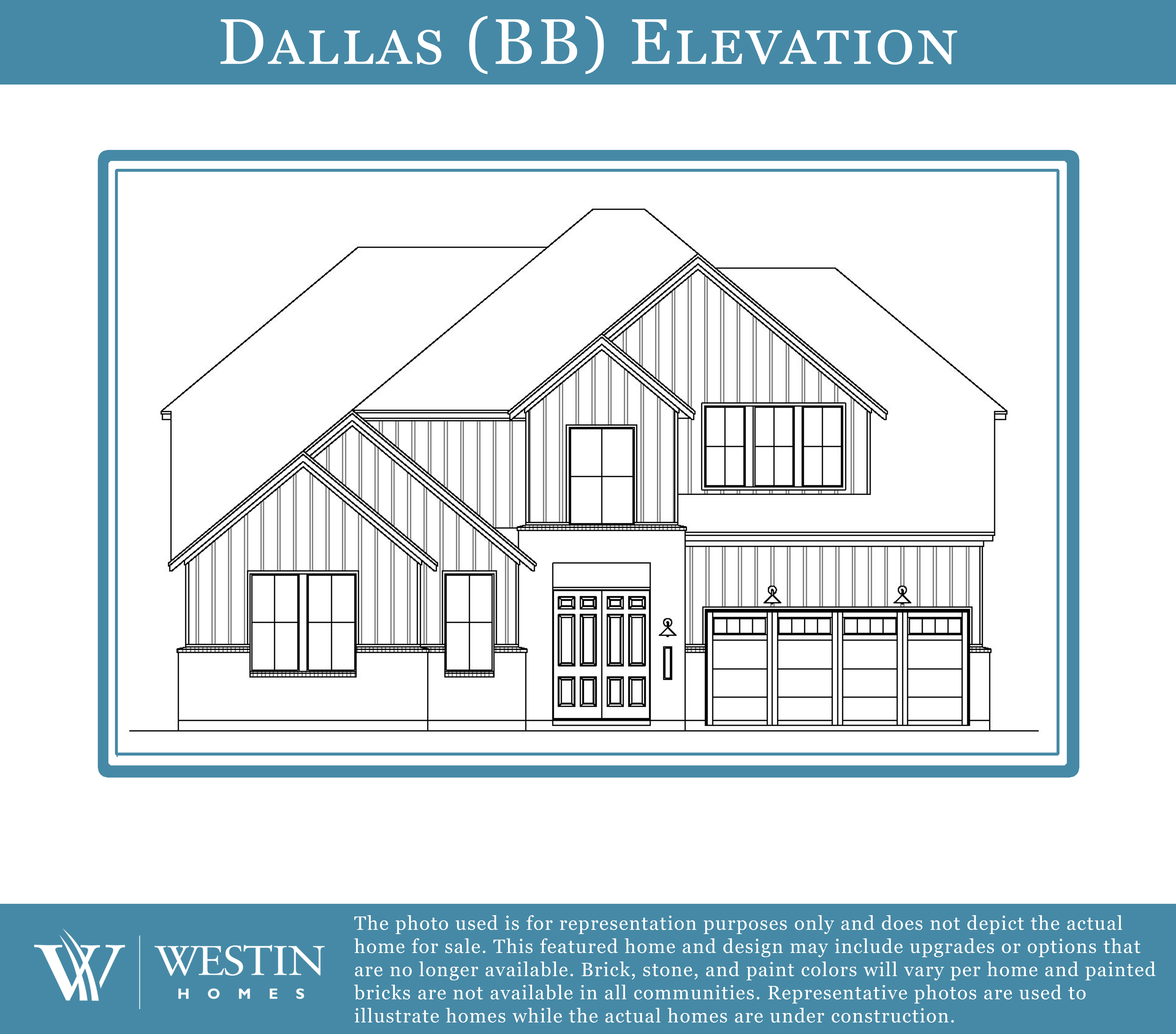 The Dallas Elevation BB by Westin Homes