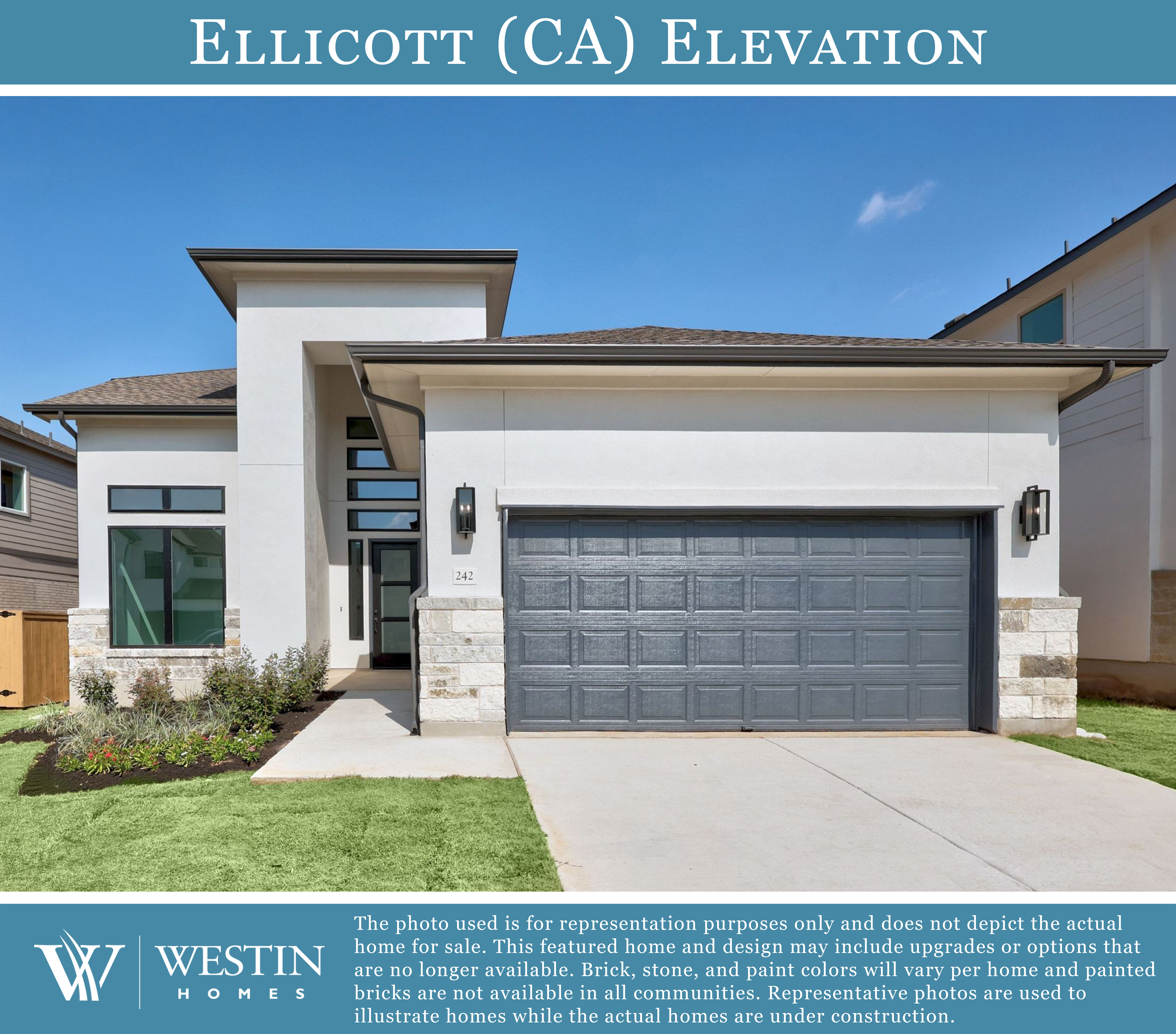 The Ellicott Elevation CA by Westin Homes