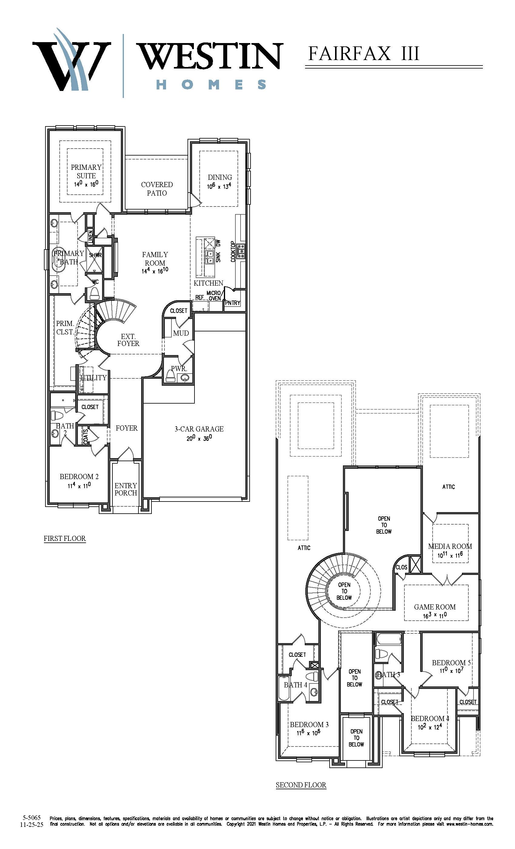 The Fairfax III Floor Plan by Westin Homes