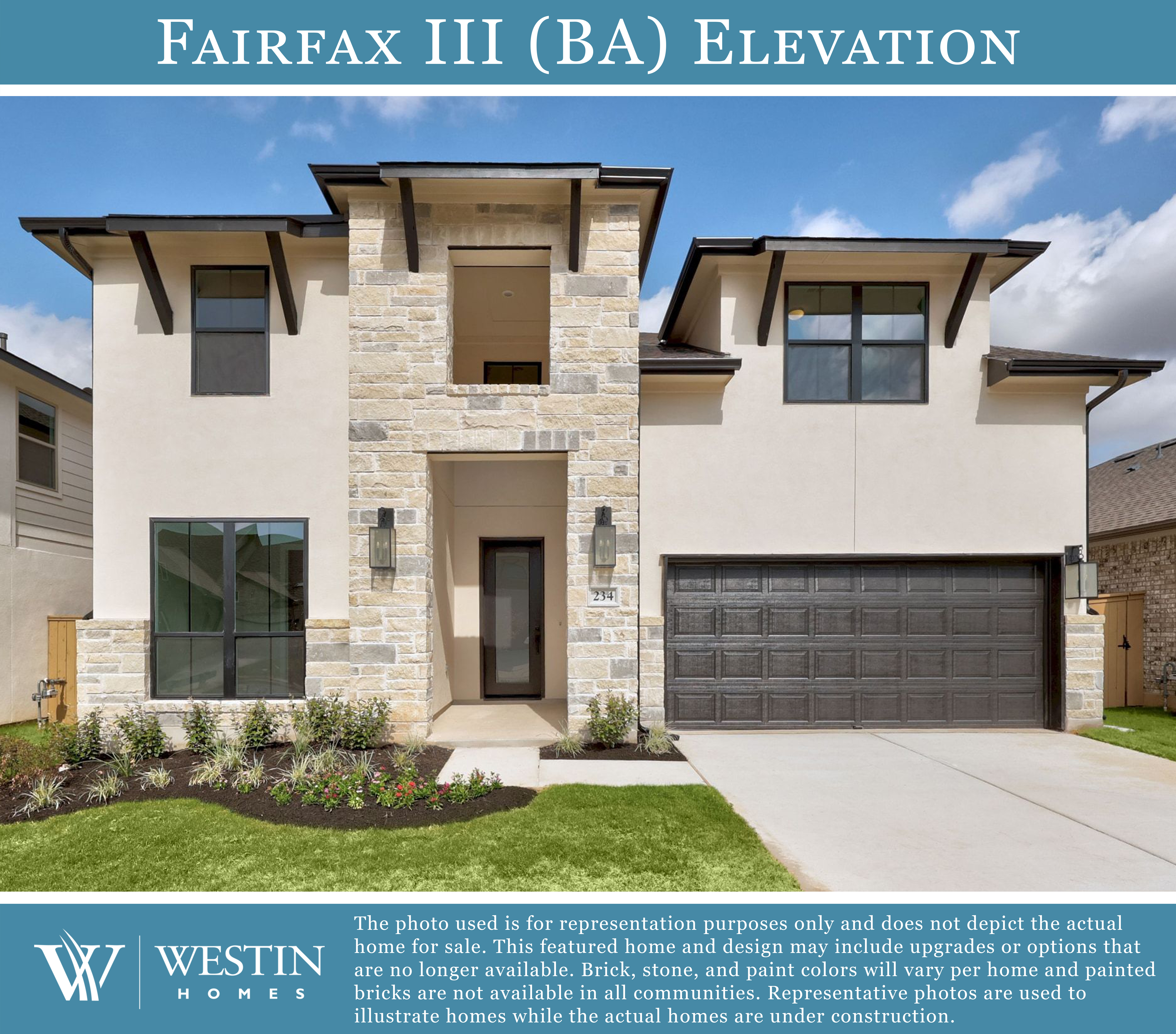 The Fairfax III Elevation by Westin Homes