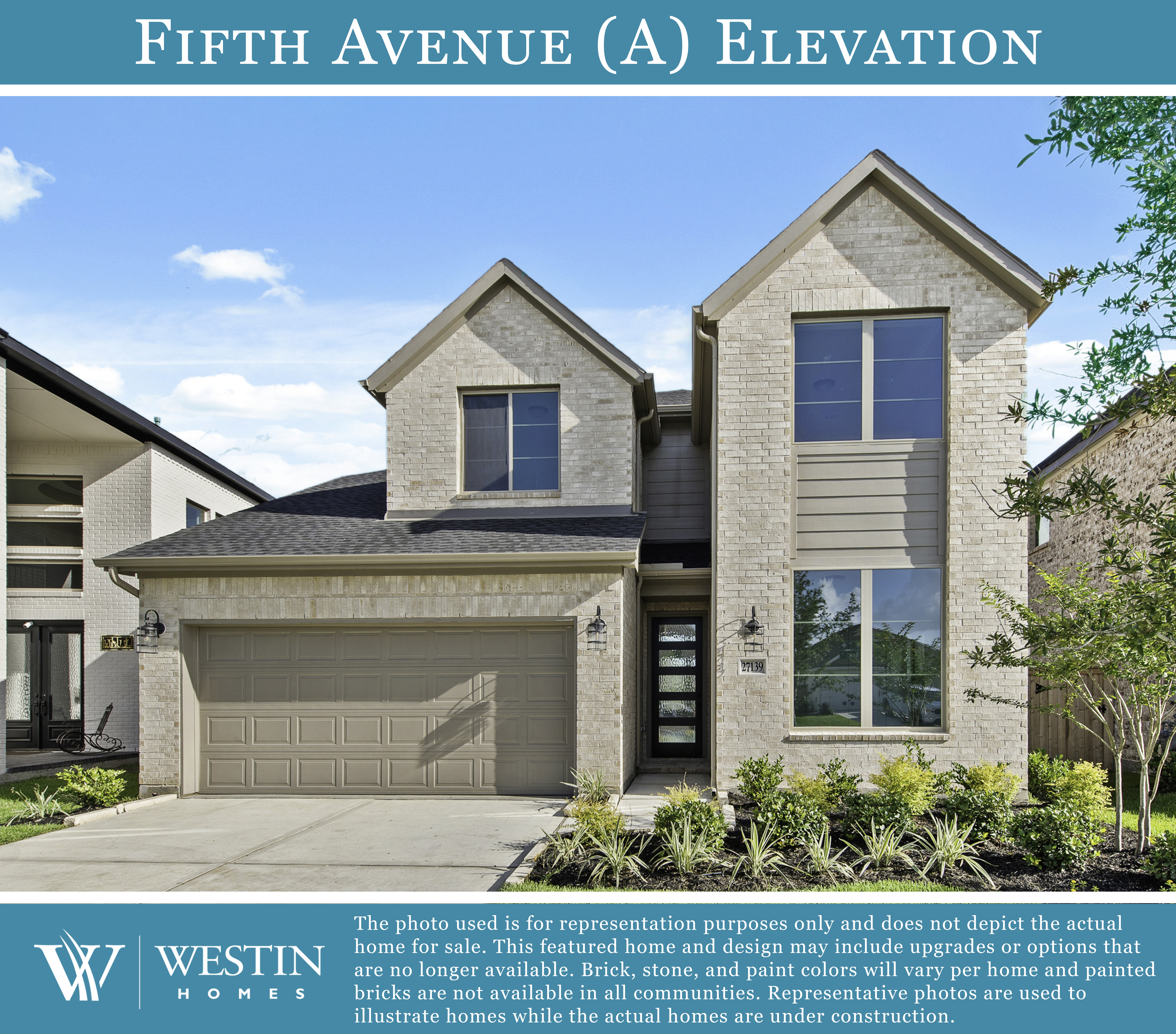 The Fifth Avenue Elevation by Westin Homes