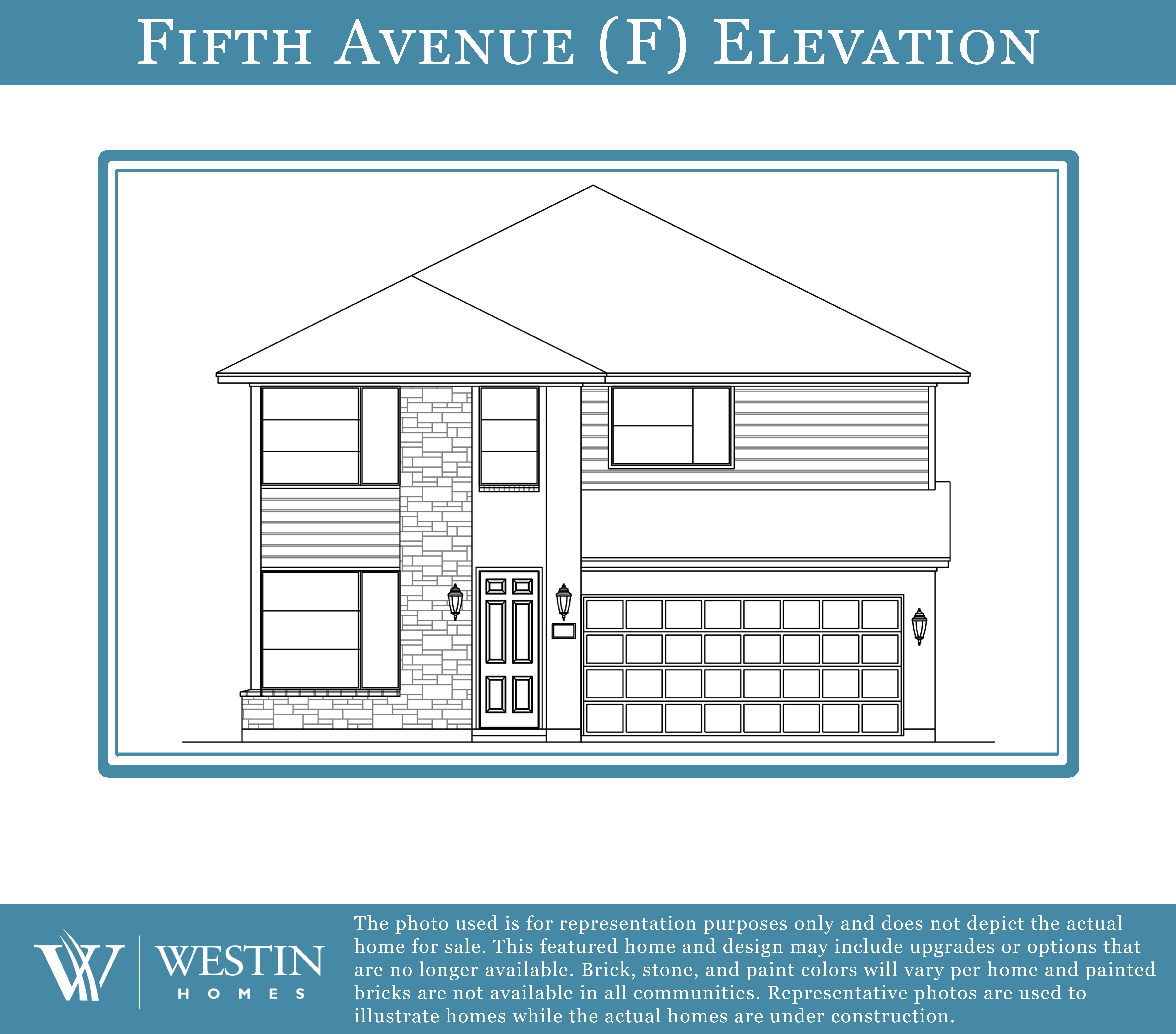 The Fifth Avenue Elevation by Westin Homes