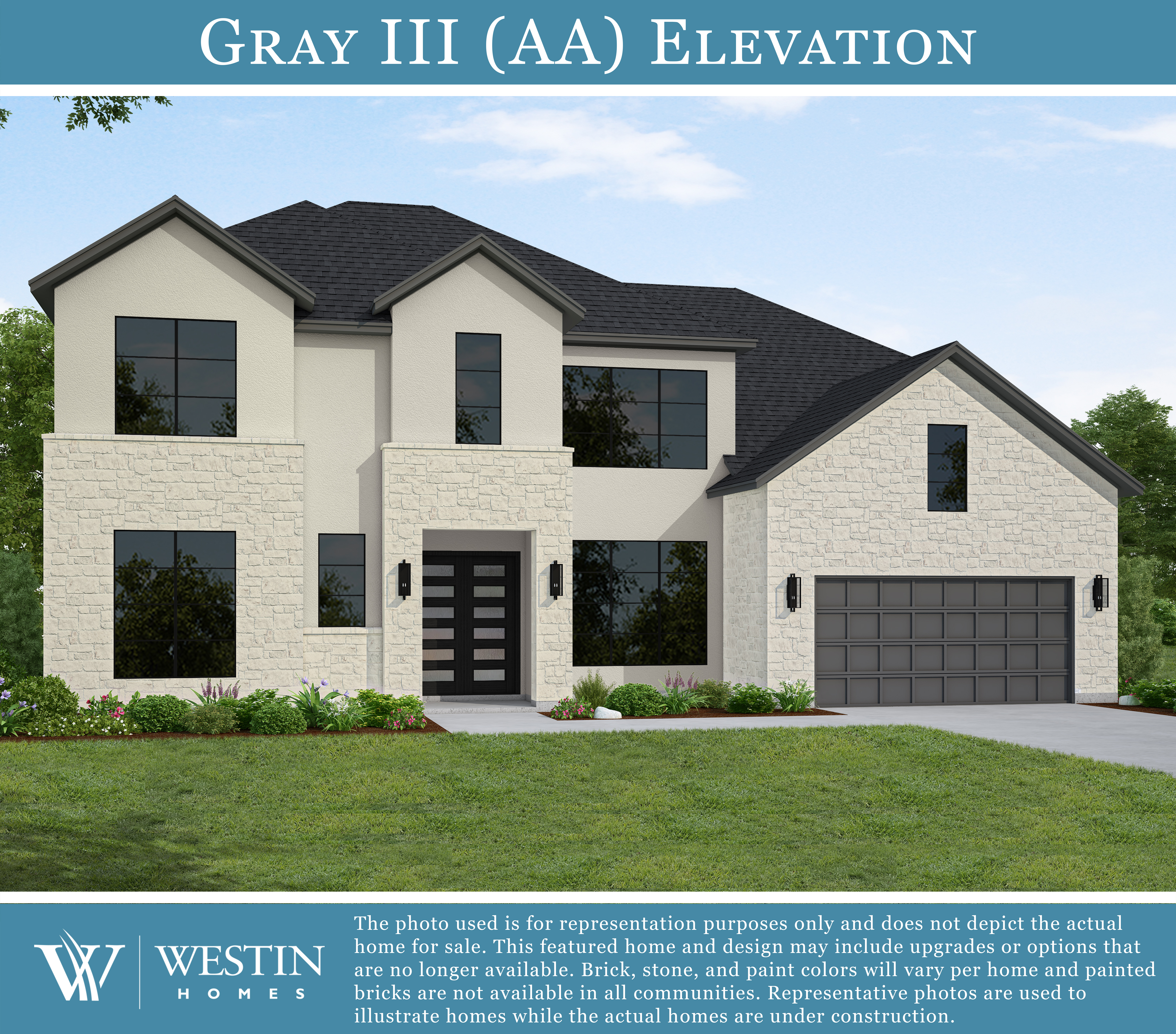 The Gray III Elevation AA by Westin Homes