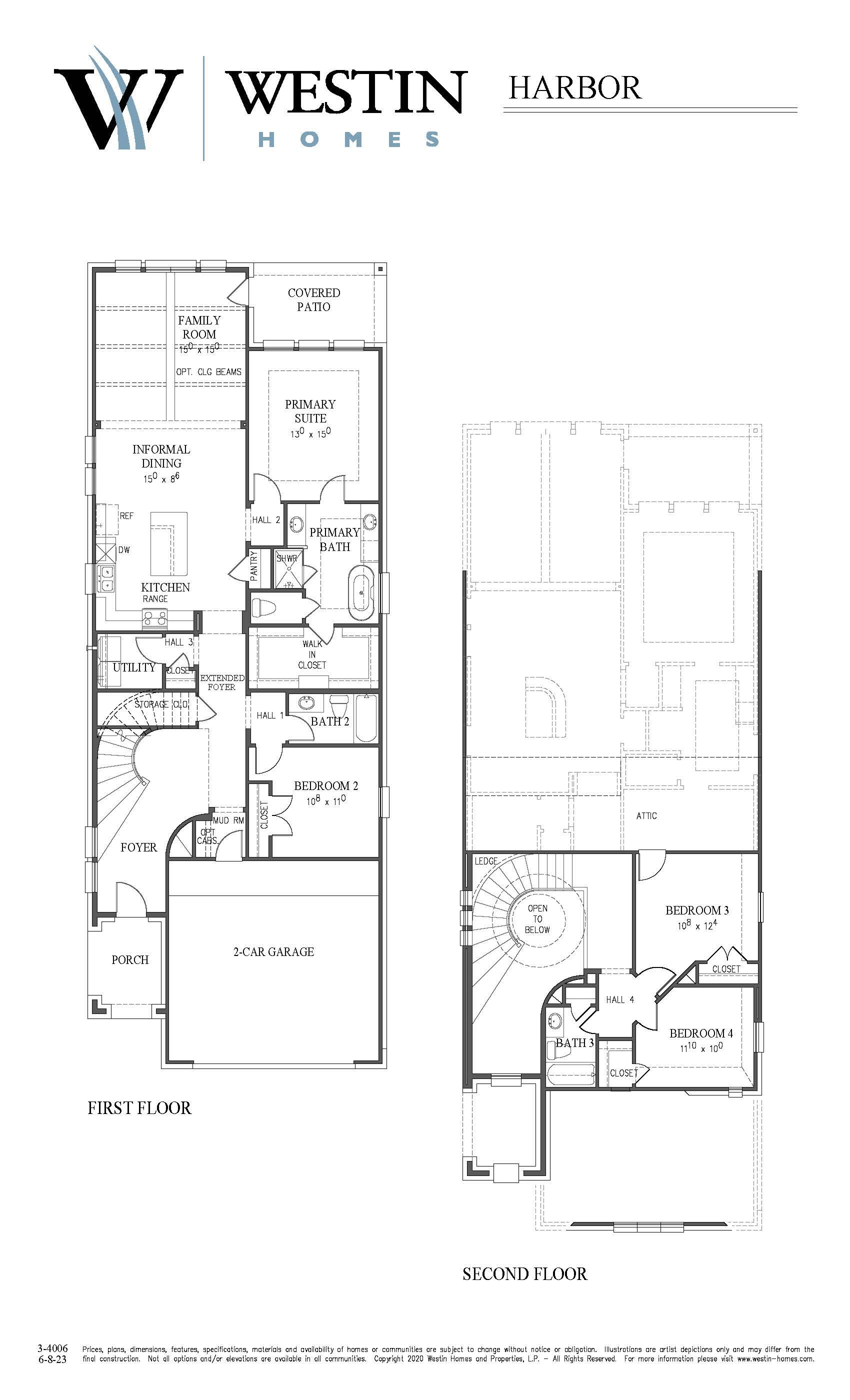 The Harbor Floor Plan by Westin Homes
