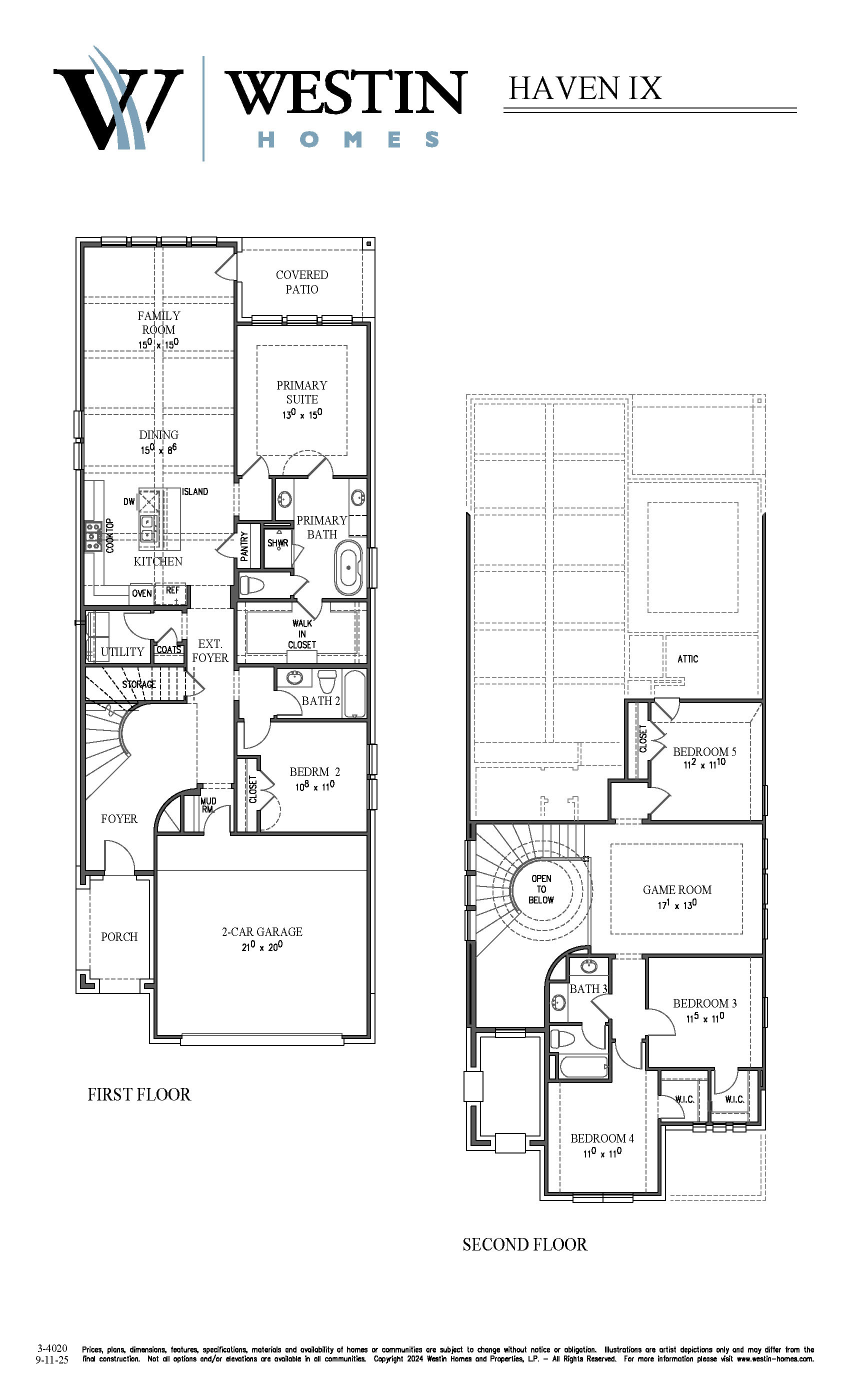 The Haven IX Floor Plan by Westin Homes