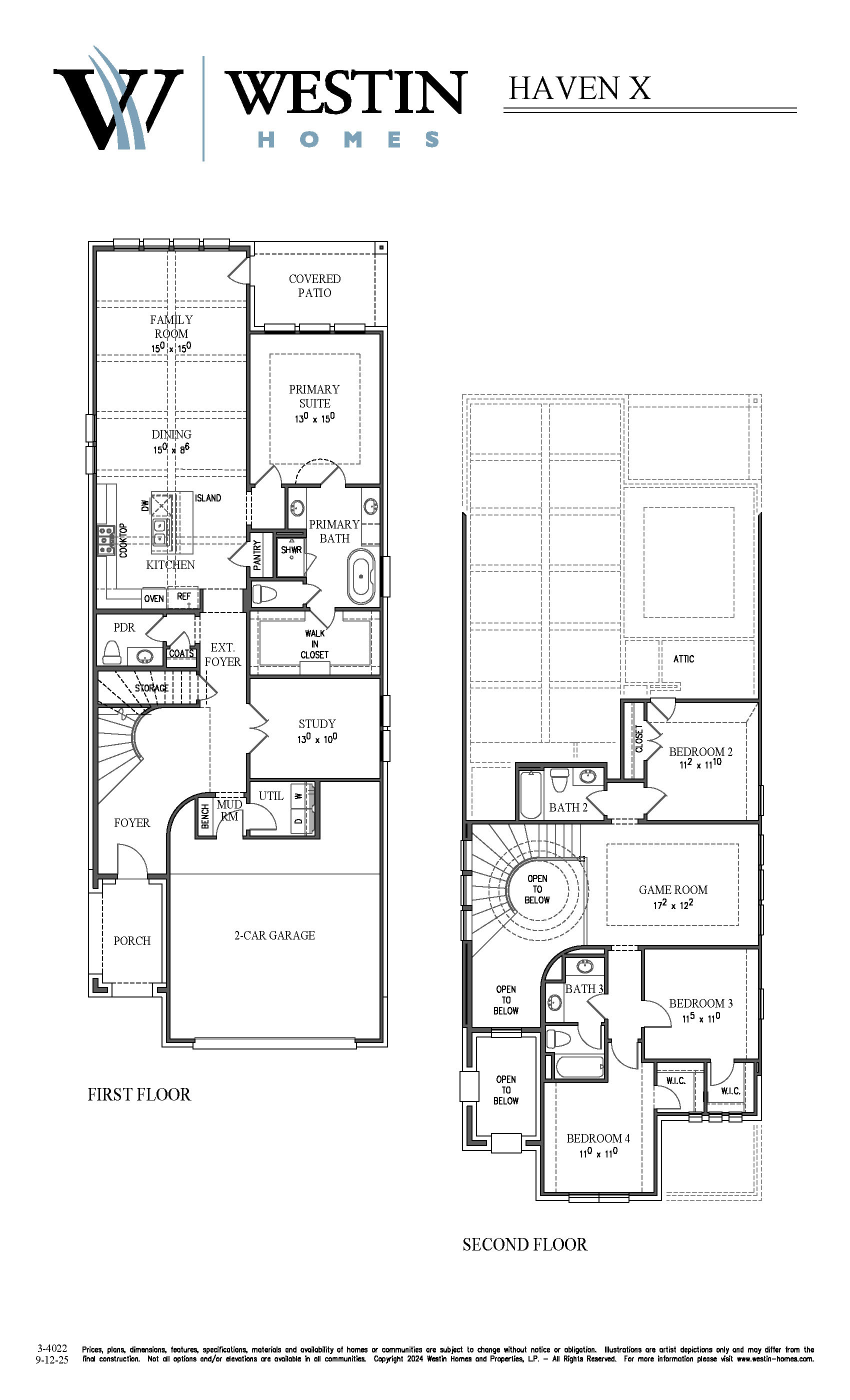 The Haven X Floor Plan by Westin Homes